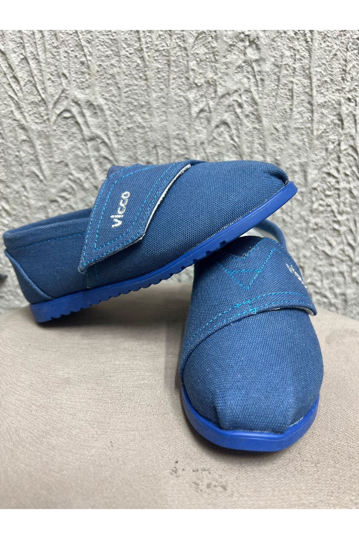 Vicco Mavi Keten Kumaş Ayakkabı