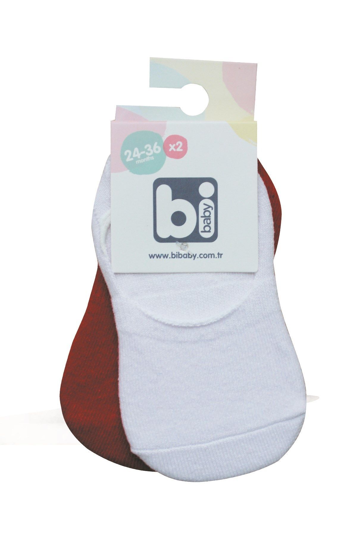 Bibaby Kız Erkek Bebek Basic Desen Silikonlu 2li Babet Çorap