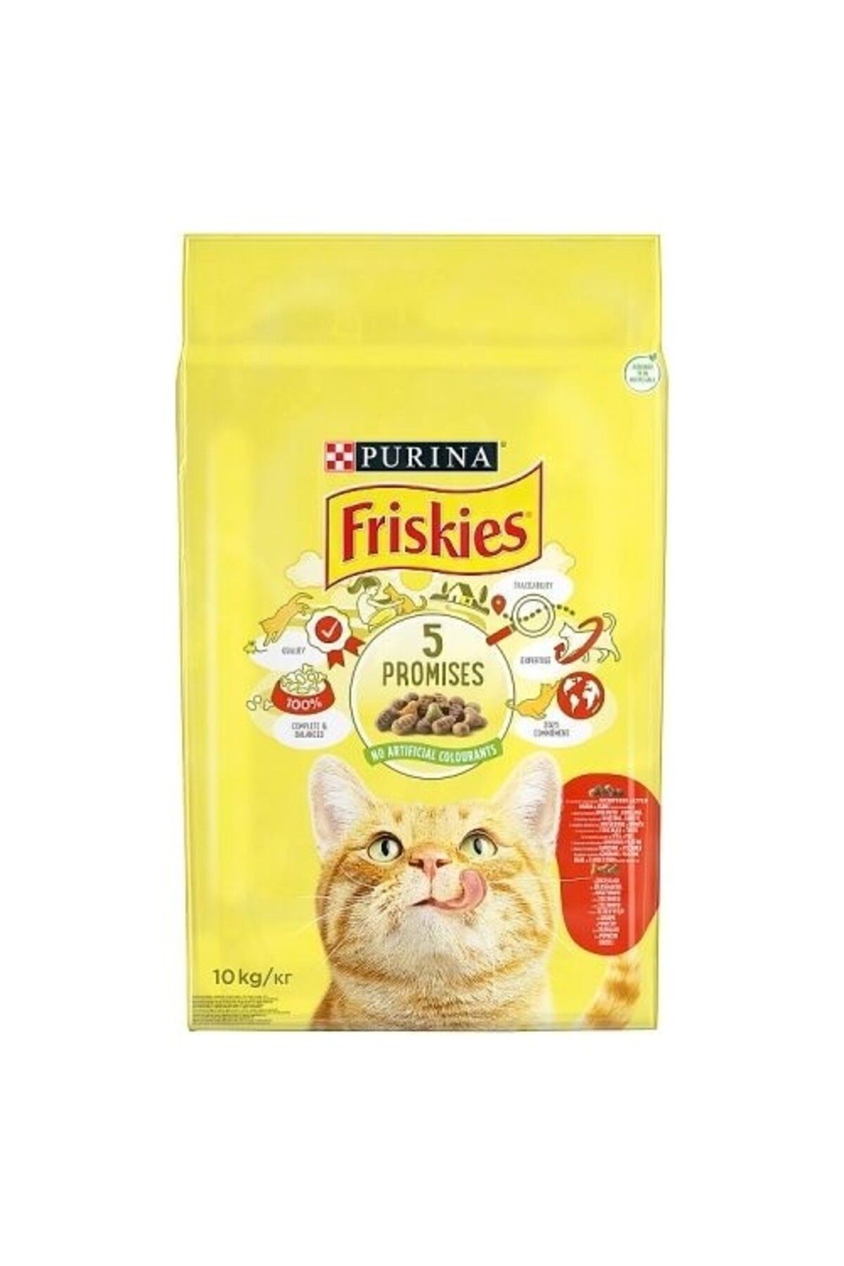 Friskies Etli Tavuklu Sebzeli Yetişkin Kedi Maması 10 Kg