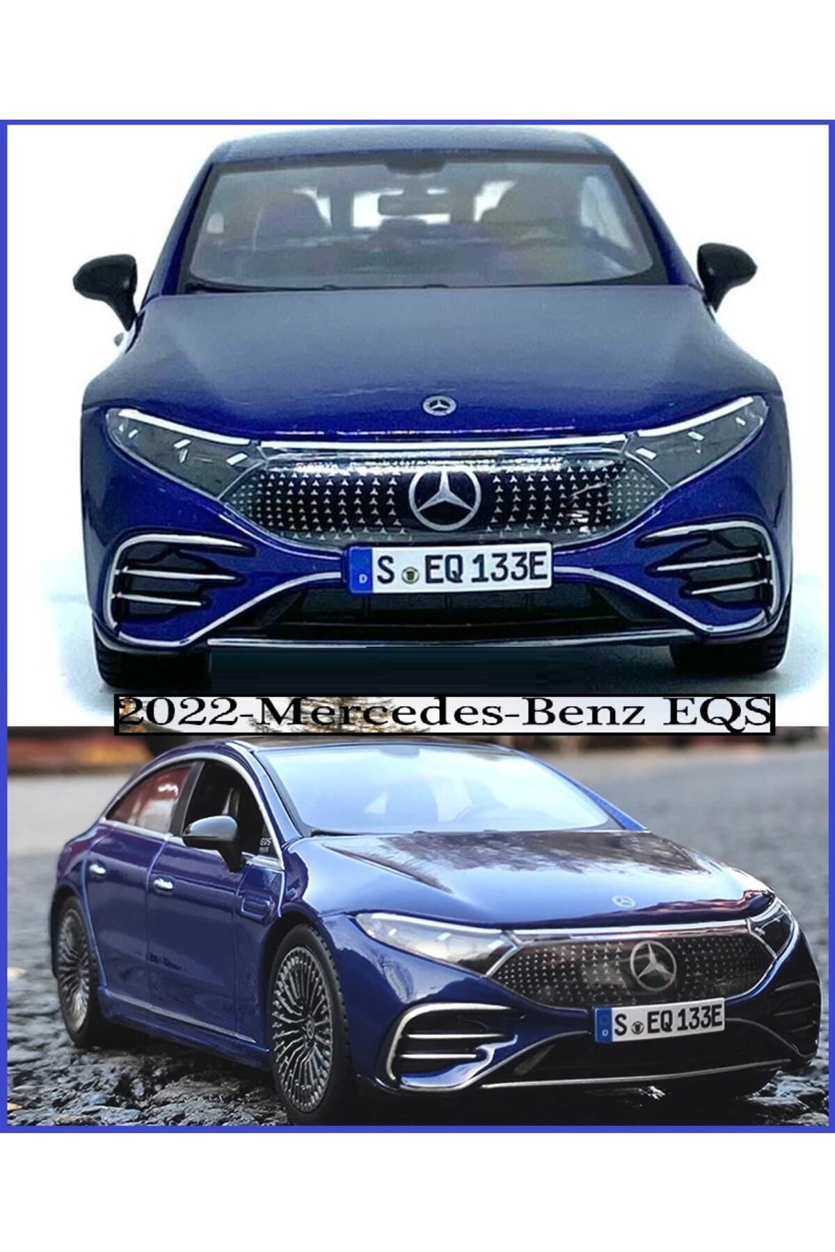 OYUNCAKSAHİLİ Mercedes Benz Eqs 2022 Diecast Metal 1:27 Koleksiyon Orjinal Model Araba Kapılar Açılır