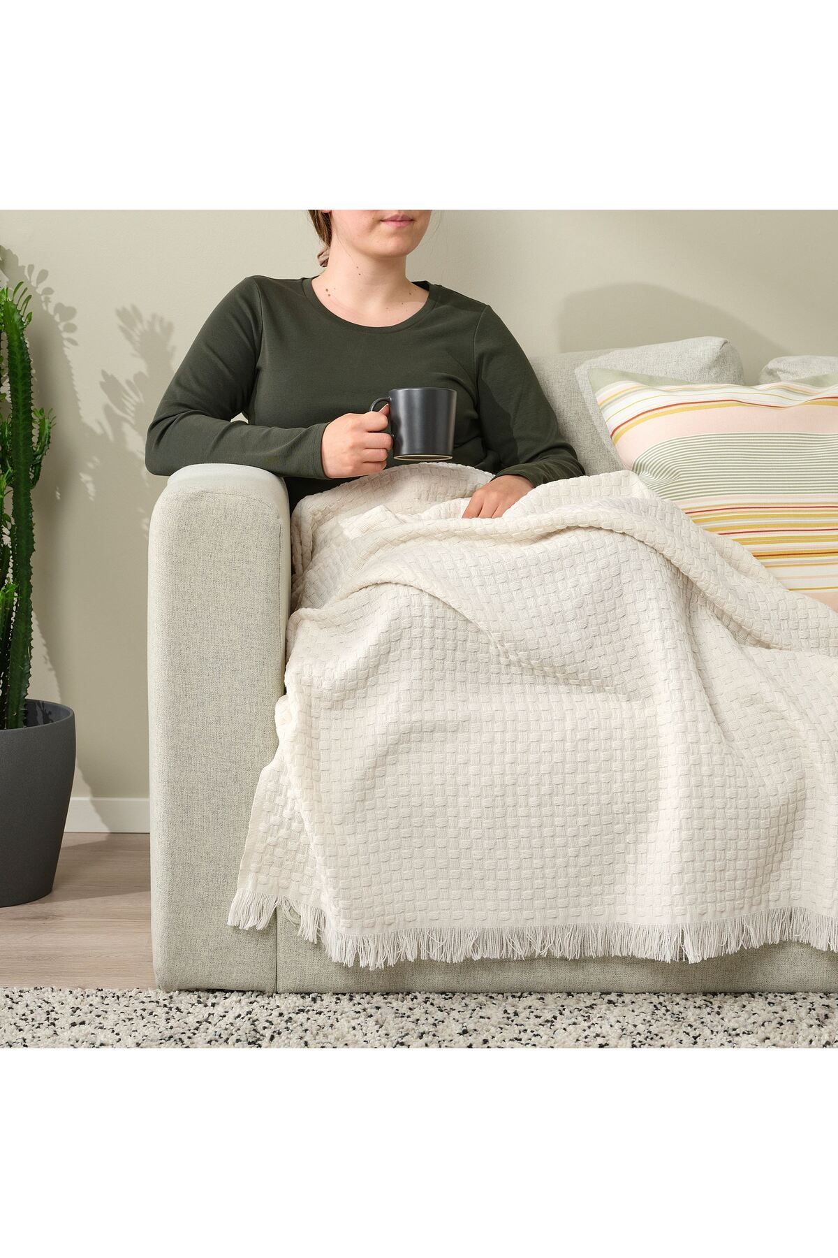 IKEA örtü, battaniye, yumuşak hafif battaniye, 130x170 cm