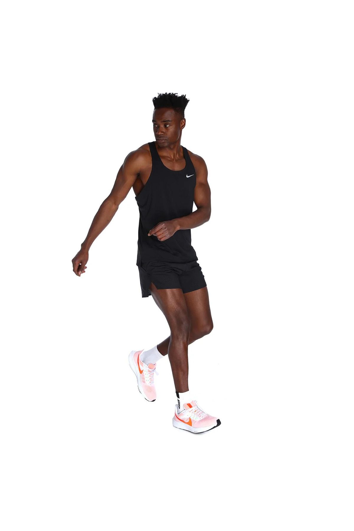 Nike Dri-Fit Fast Singlet Erkek Siyah Koşu Atlet DQ4732