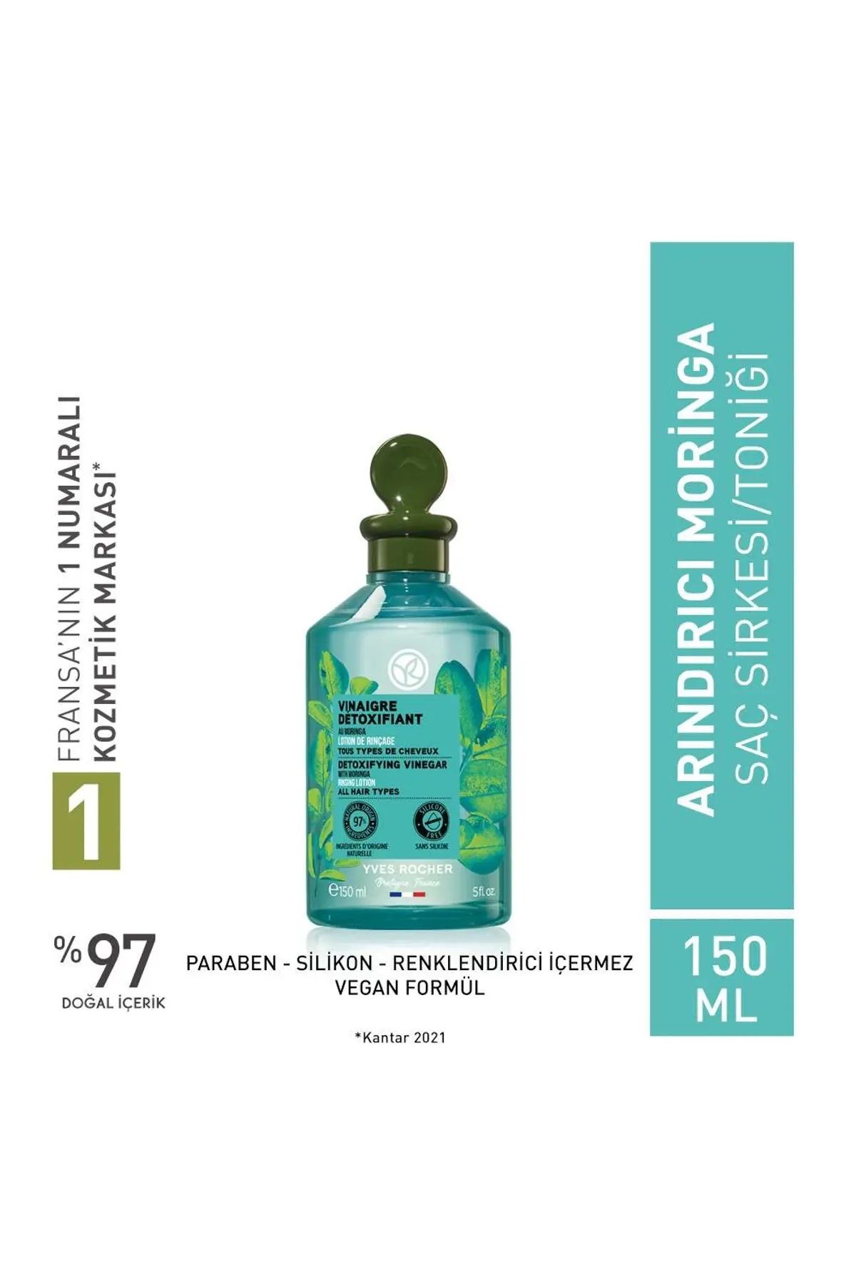 Yves Rocher Arındırıcı (Pure Detox) Moringa Saç Sirkesi/Toniği - Vegan-150 ml