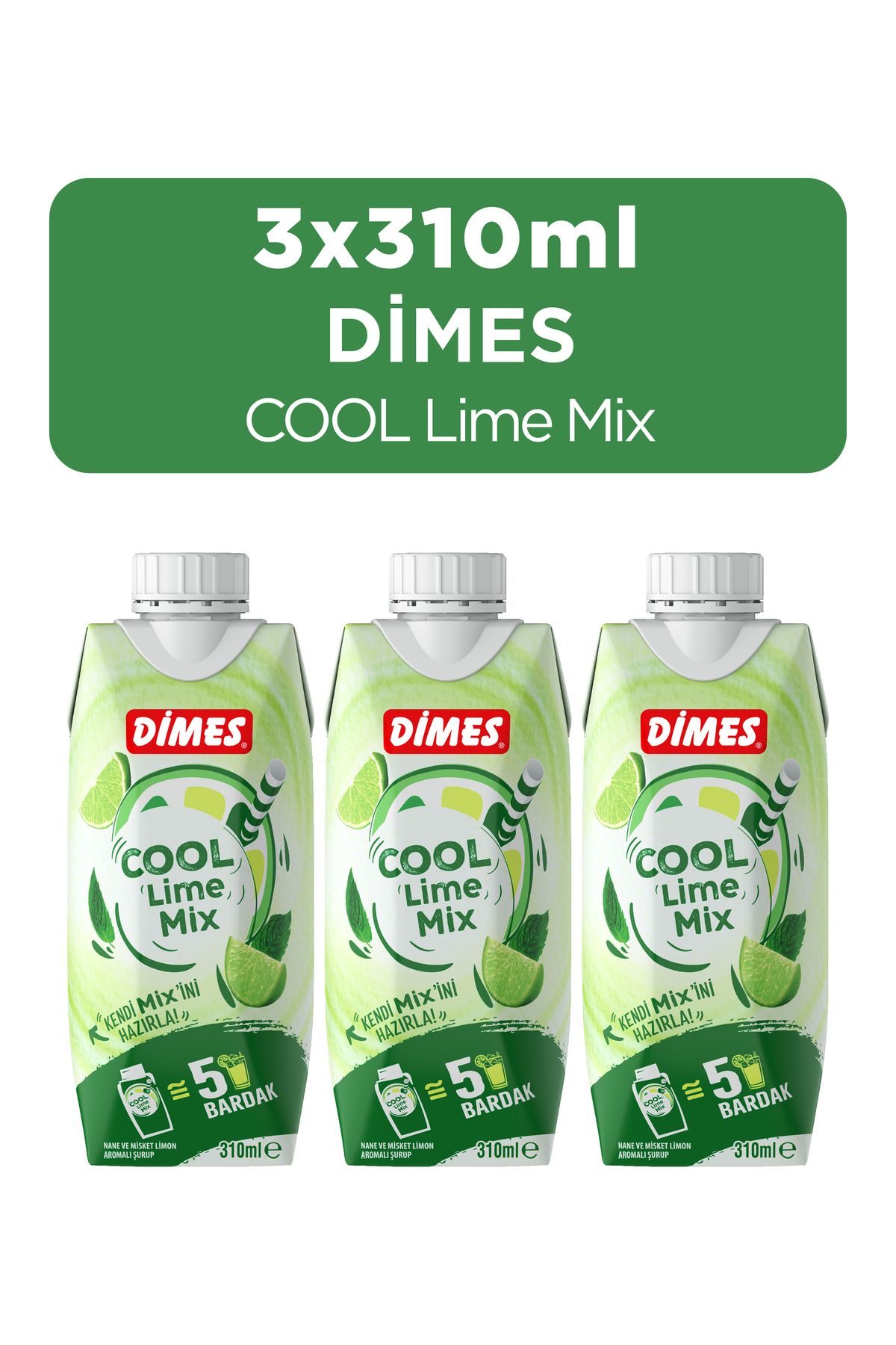 Dimes Cool Lime Mix 310 ml * 3 Adet