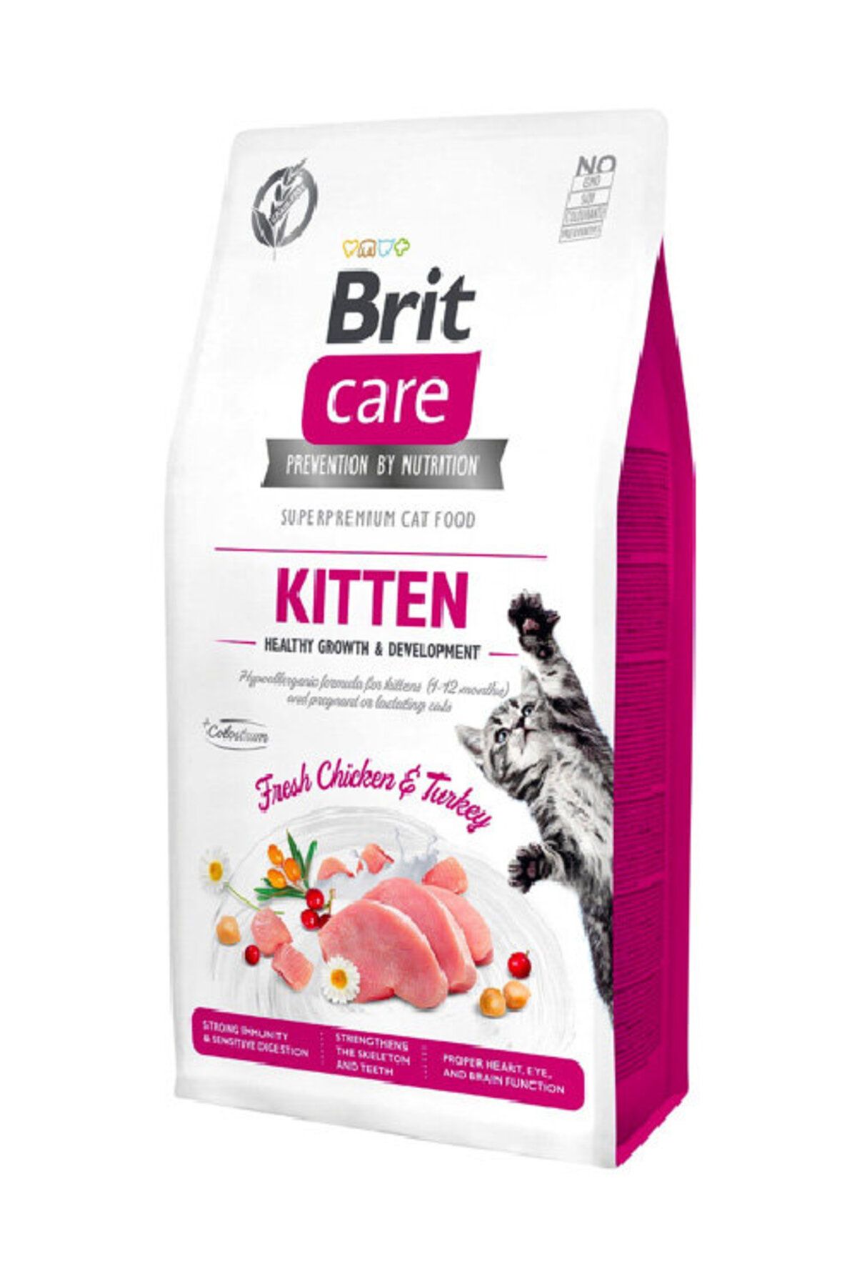 Brit Care Brit Grain Free Kitten Bağışıklık Güçlendiren Tavuklu Yavru Kedi Maması 2 Kg
