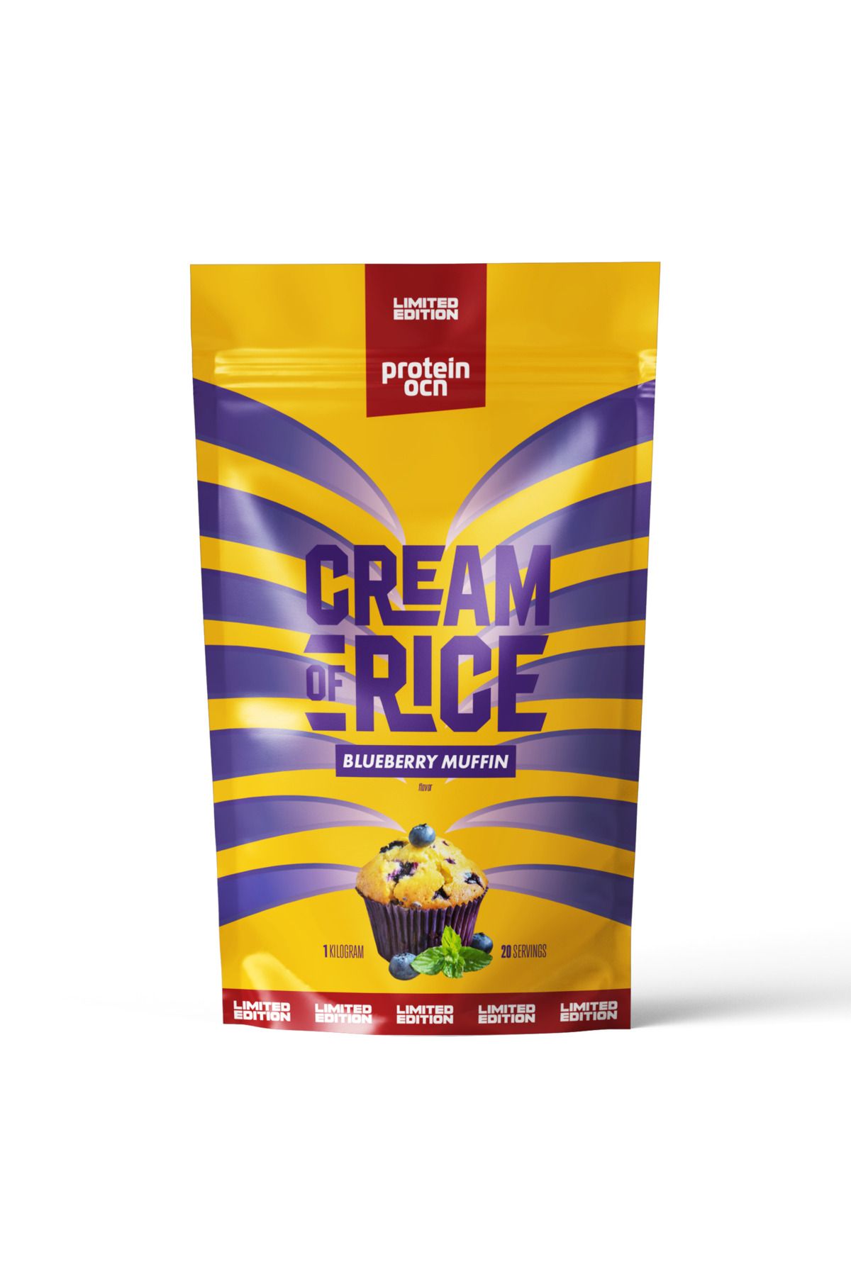 Proteinocean Cream Of Rice | Pirinç Kreması - Limited Edition - Blueberry Muffin - 1kg - 20 Servis