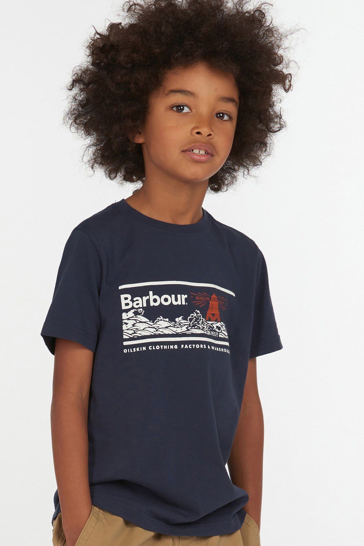 Barbour Erkek Çocuk Riley T-shirt Ny91 Navy