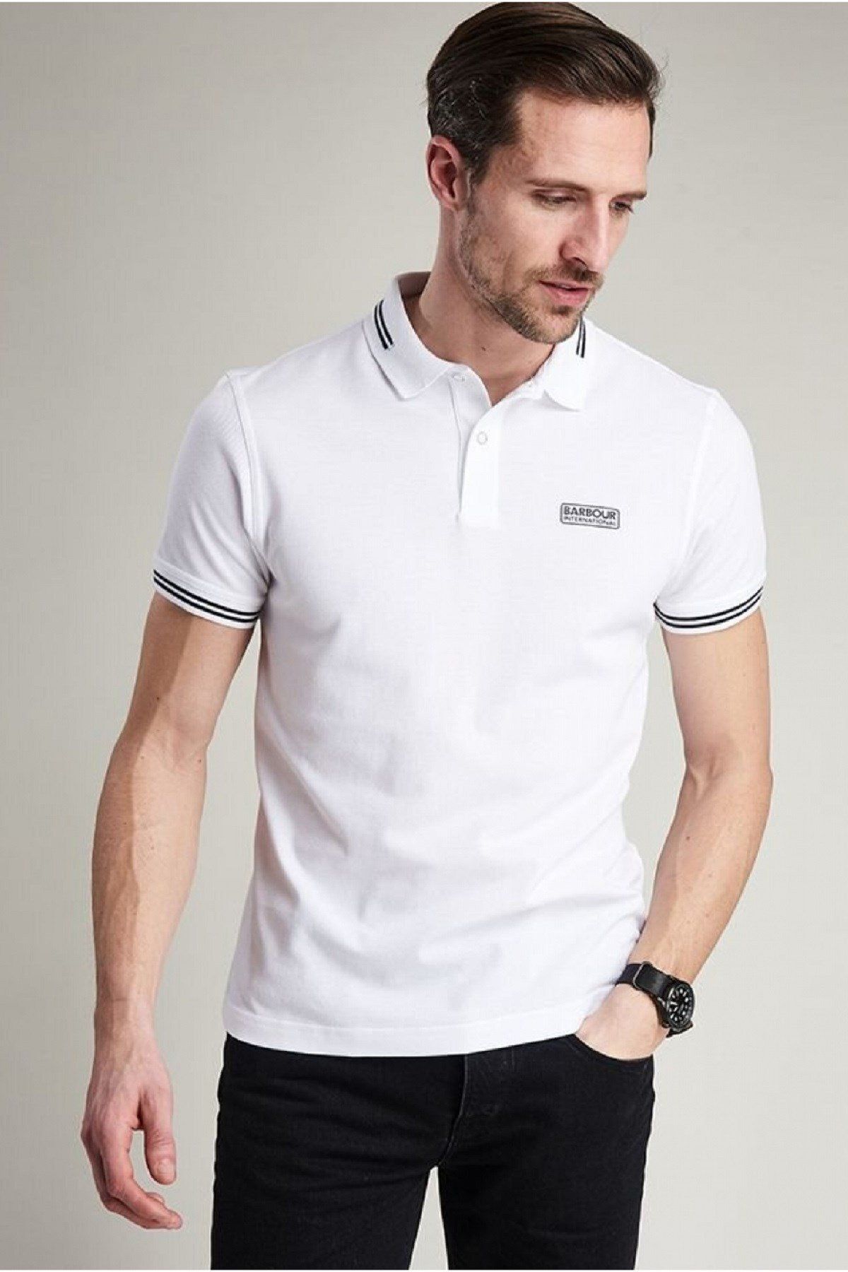 Barbour B.ınt. Essential Tipped Polo Yaka Wh11 White