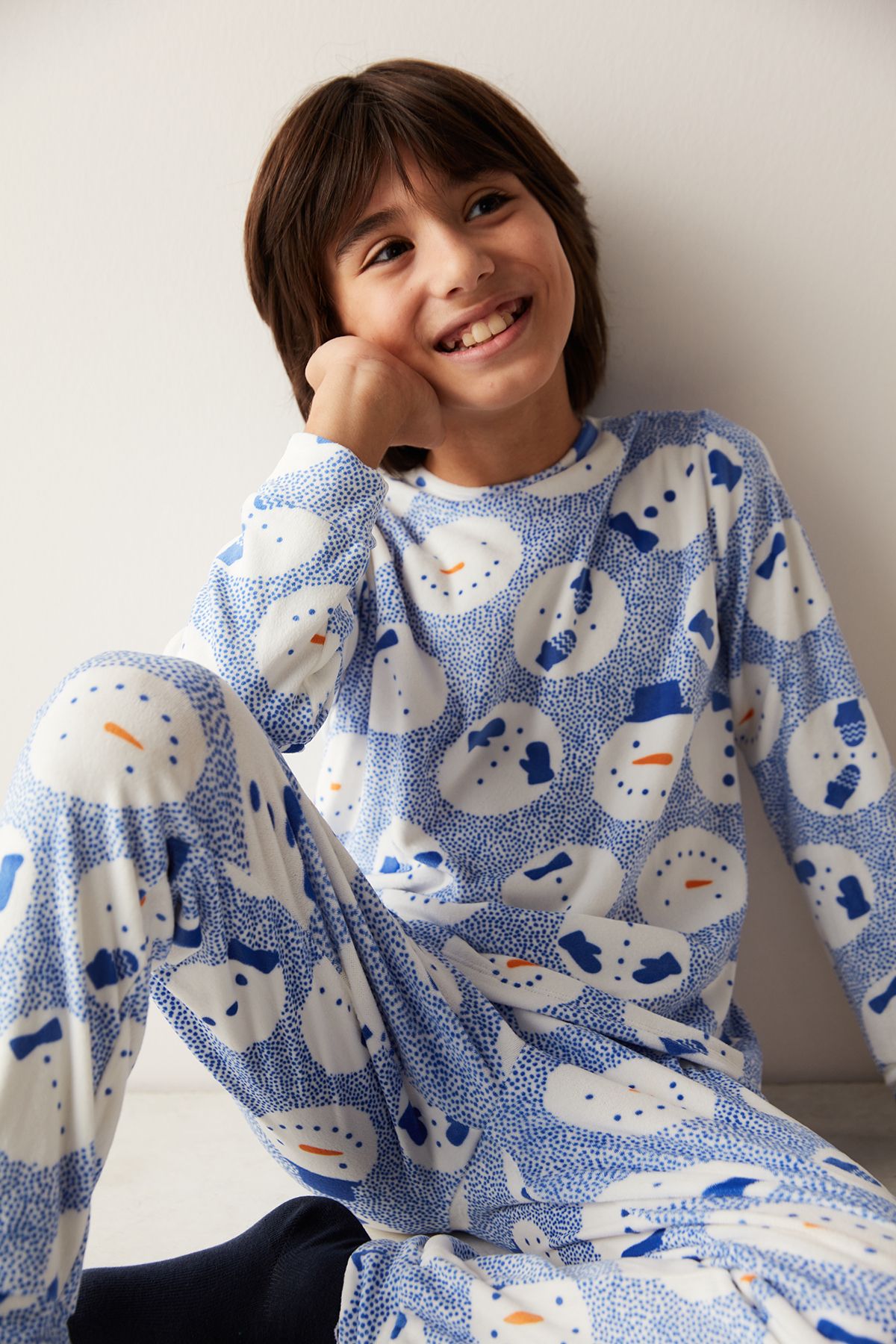 Penti Erkek Çocuk Snowboy Kırık Beyaz Pijama Takımı