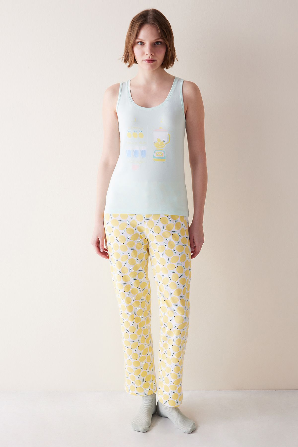 Penti Lemonade Sarı Pantolon Pijama Takımı