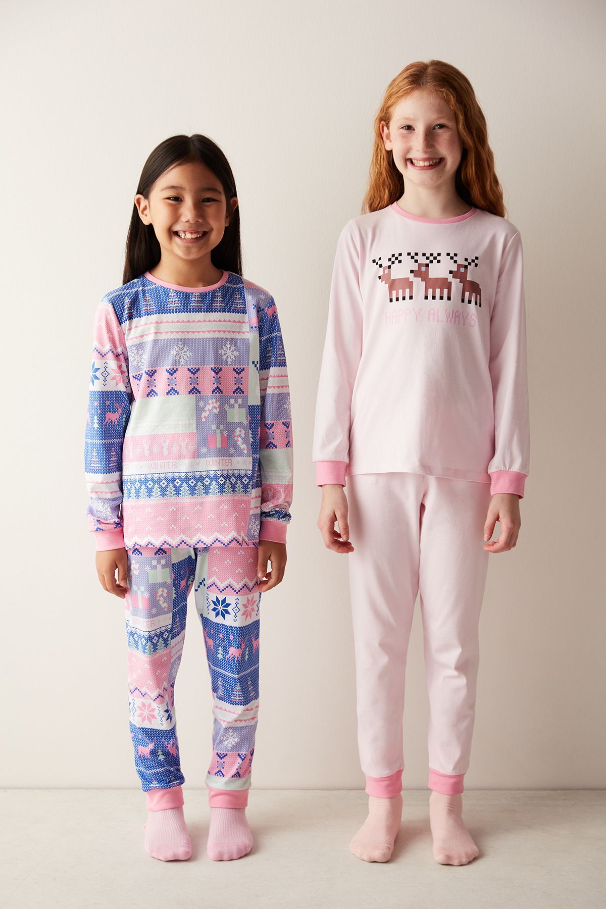 Penti Kız Çocuk Kış Temalı Kahverengi 2li Pijama Takımı