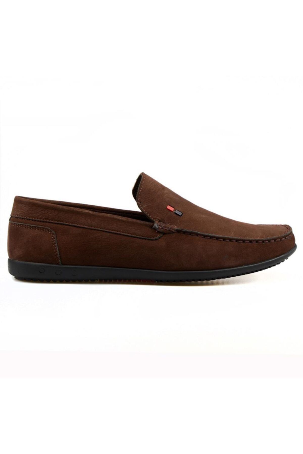 FootCourt Kahverengi Nubuk Deri Erkek Loafer Ayakkabı