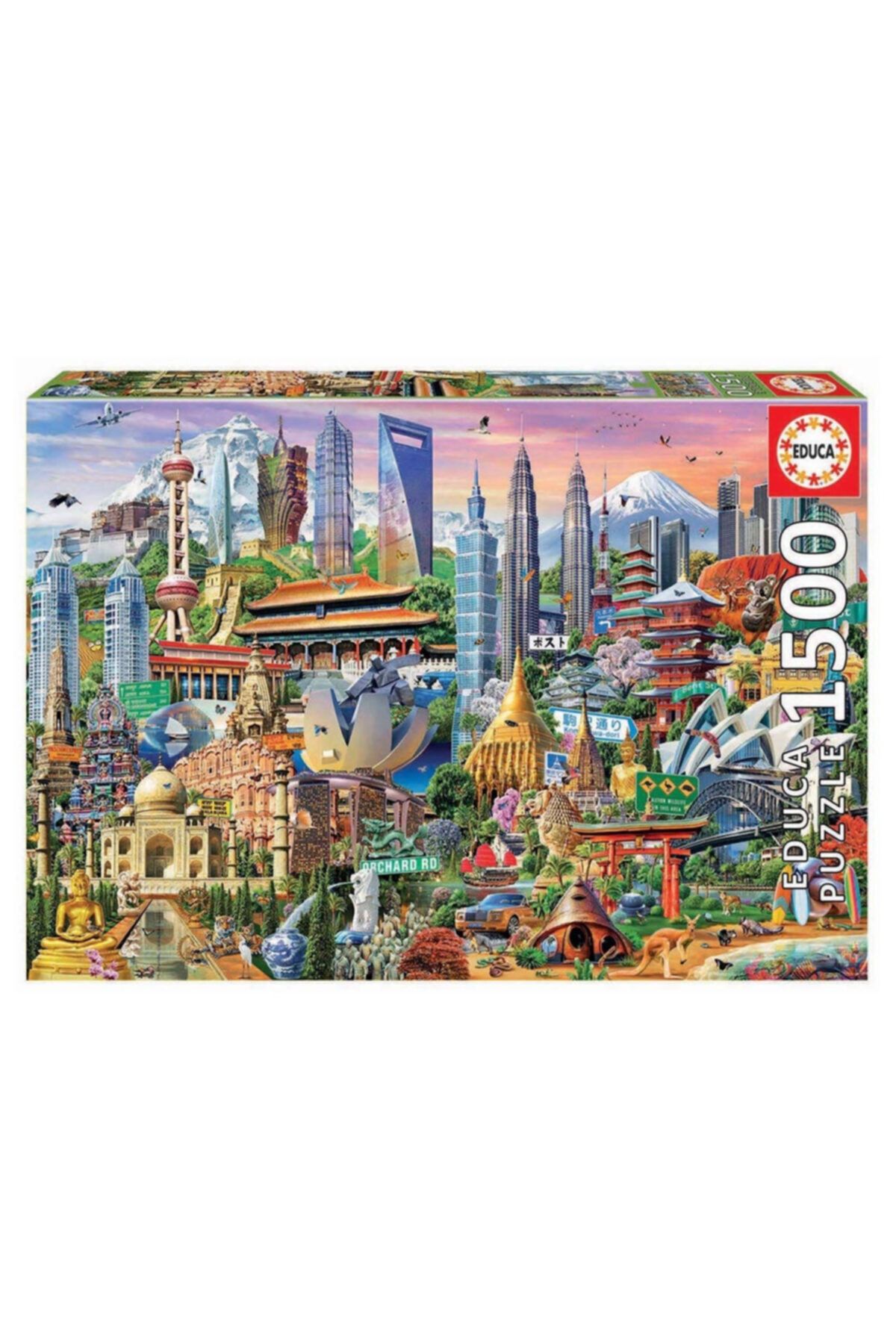 EDUCA Puzzle 1500 Parça Asya Da Tarihi Anıtlar 17979