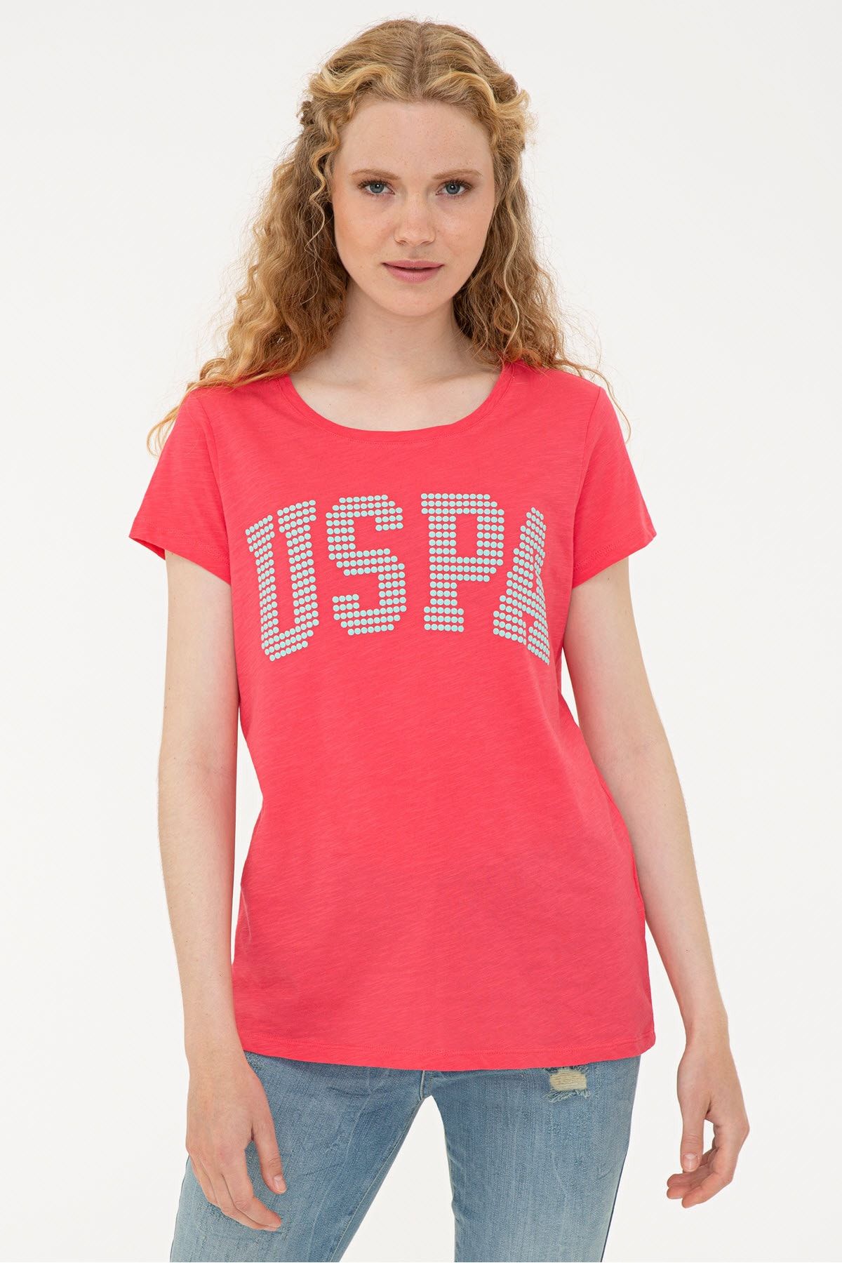 U.S. Polo Assn. Pembe Kadın T-Shirt