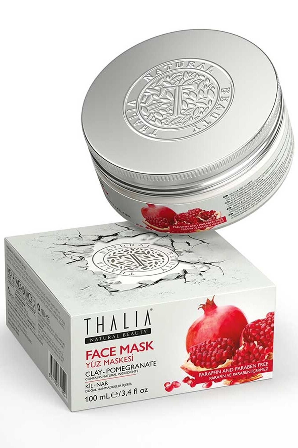 Thalia Canlandırıcı Etkili Nar – Kil Özlü Yüz Bakım Maskesi – 100 ml