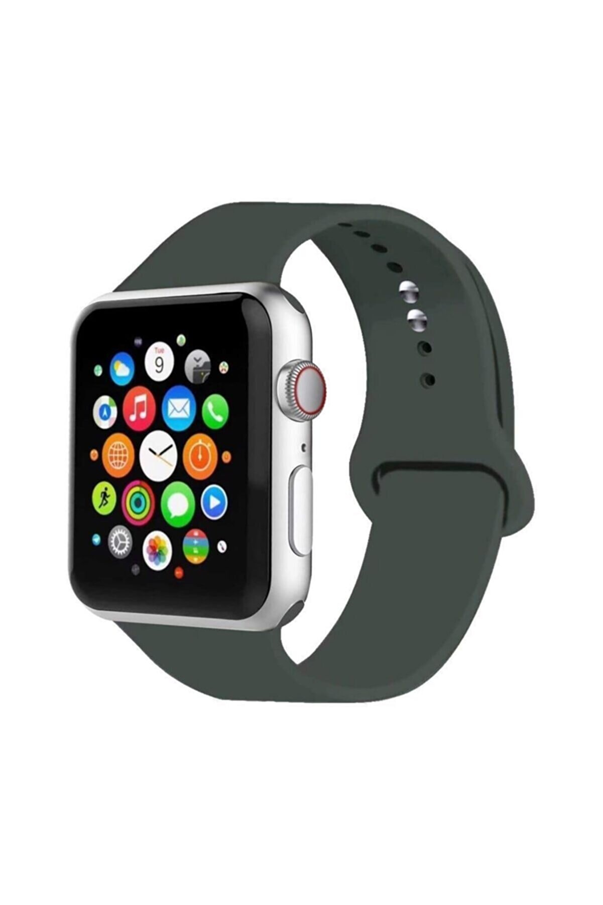 Cimricik Apple Watch Kordon 2 3 4 5 Seri 38 Mm Ve 40 Mm Silikon Kordon Kayış