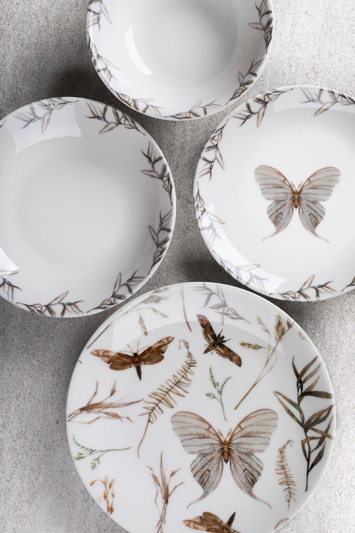 Aryıldız Porselen Butterfly 24 Parça Yemek Takımı