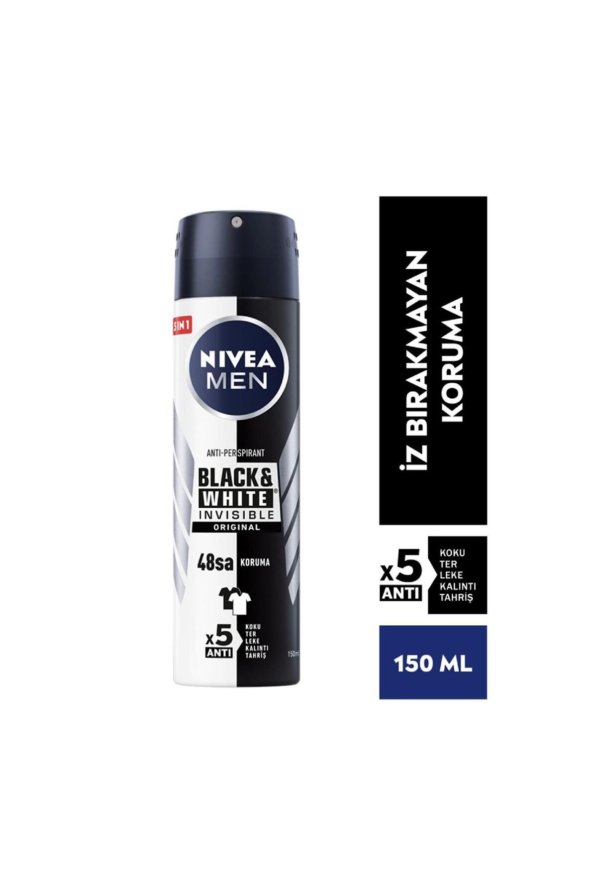 NIVEA Black & White Erkek Orijinal Deodorant 150 ml