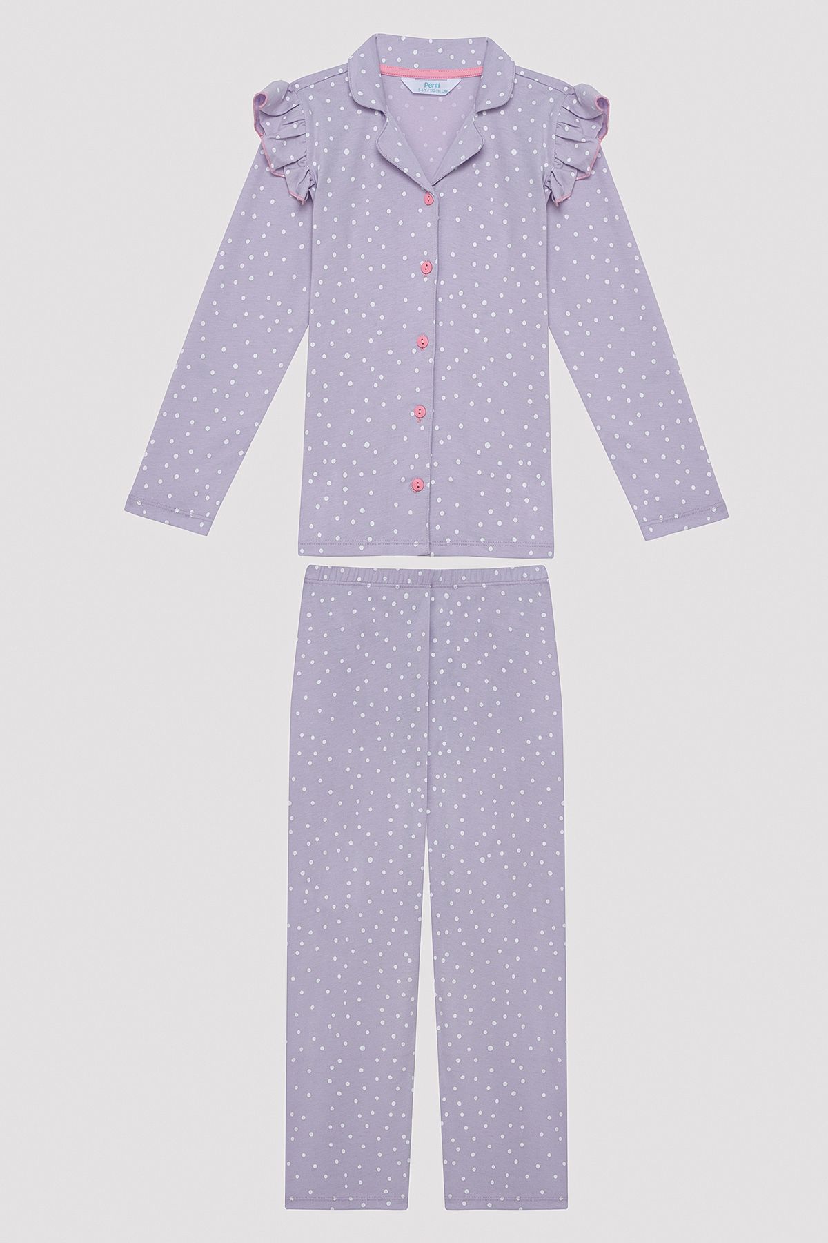 Penti Kız Çocuk Dot Gömlek Pijama Takımı