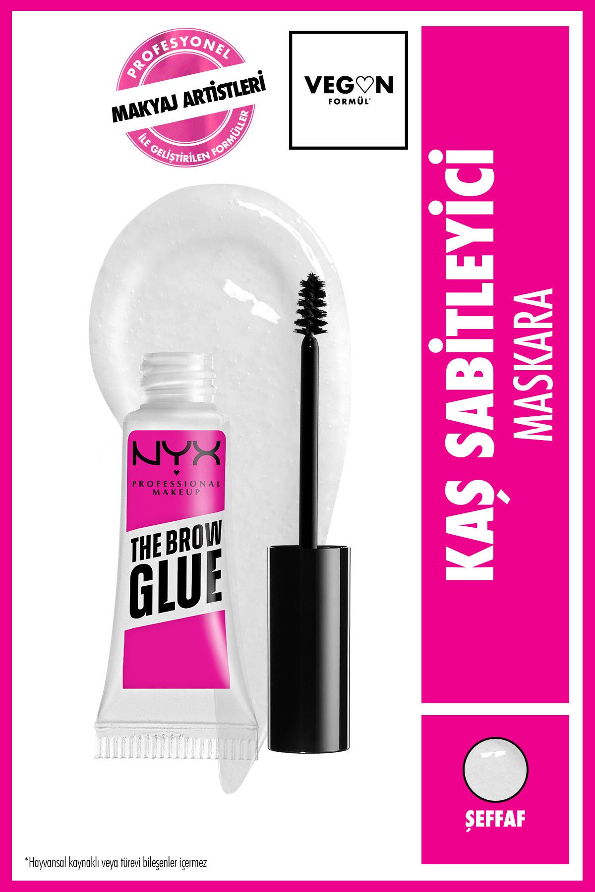 NYX Professional Makeup The Brow Glue Instant Brow Styler - Şeffaf Kaş Sabitleyici Maskara