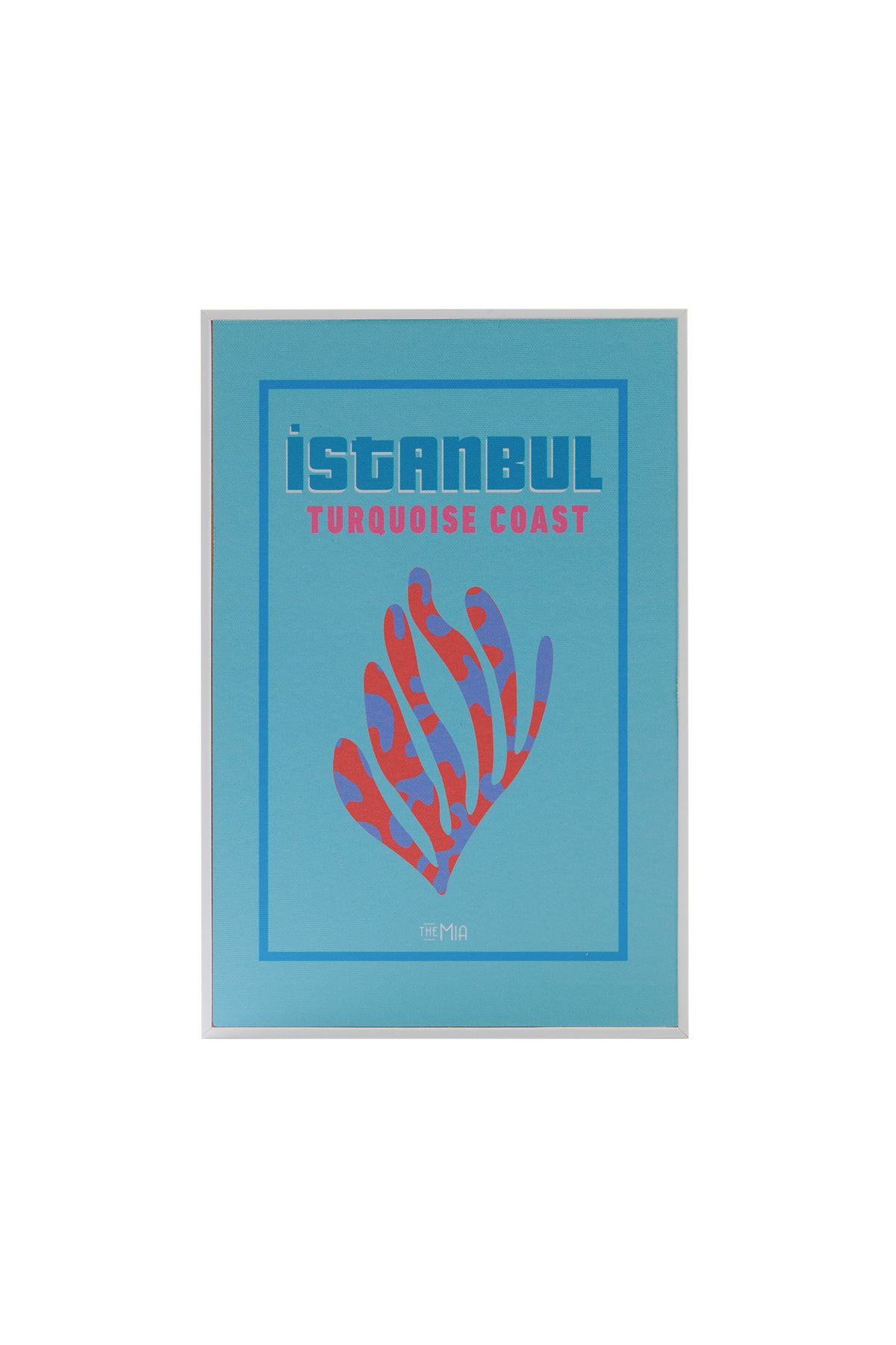 The Mia İstanbul Kanvas Tablo - Mavi - 30x20 cm