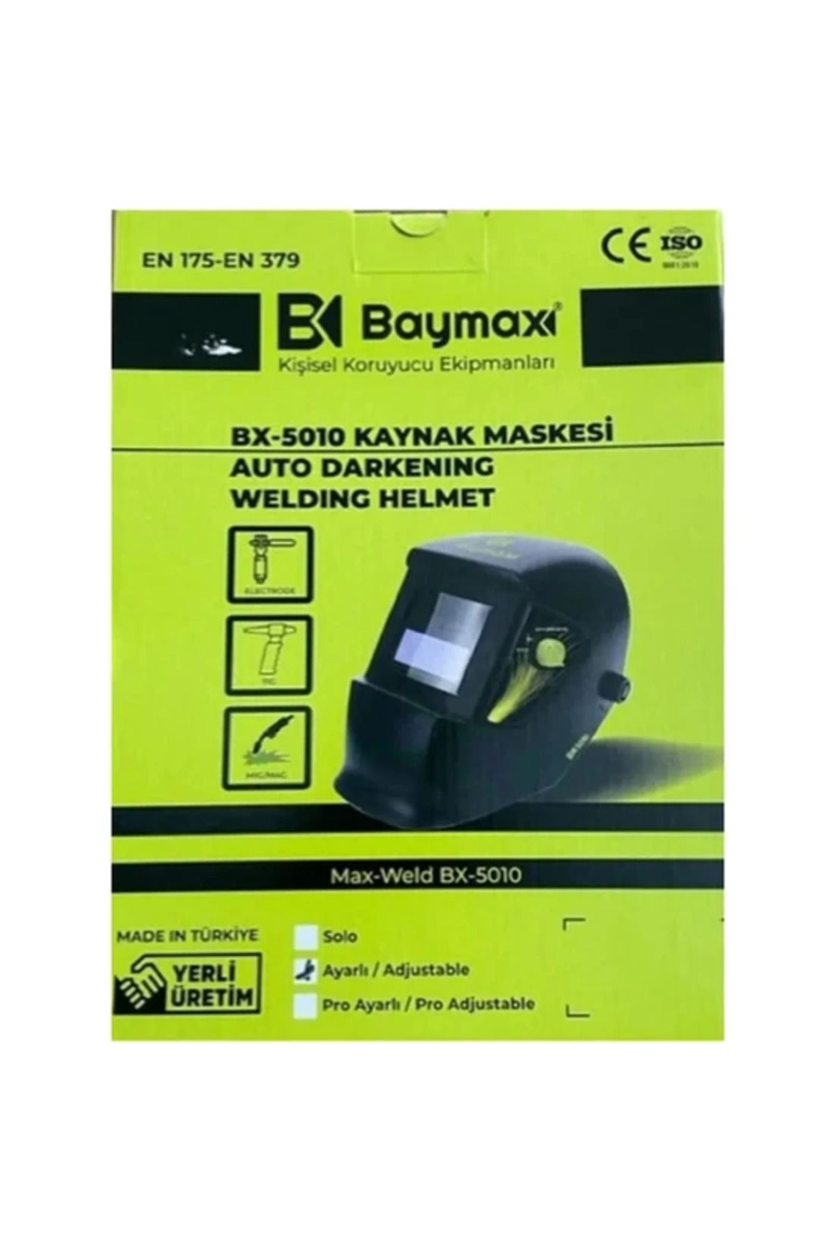 Baymak BaymaxBx-5010 Kaynak Maskesi Kolormatik