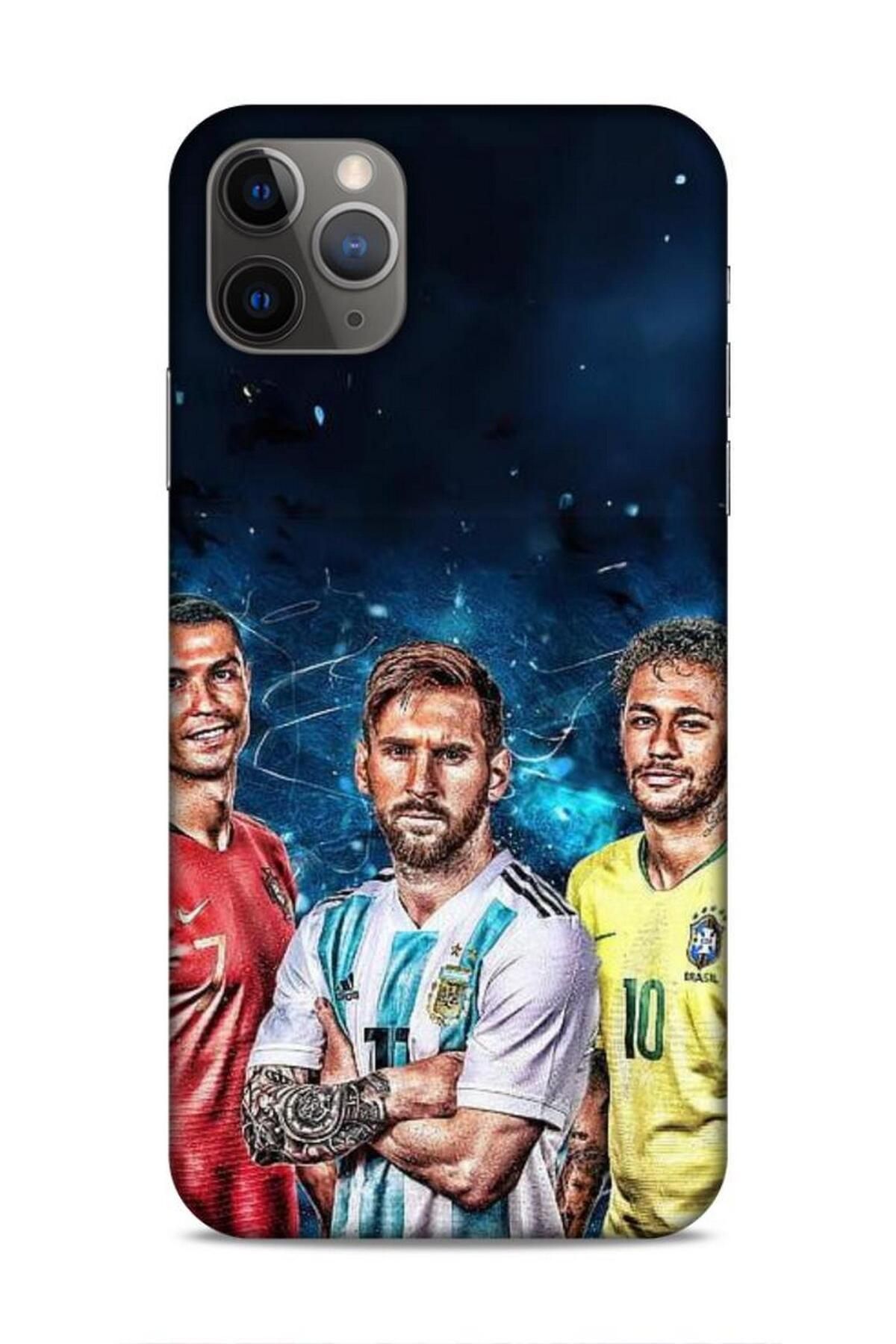 Lopard Apple iPhone 11 Pro Max Kılıf Players 2 Ronaldo Messi Neymar Poster Kapak