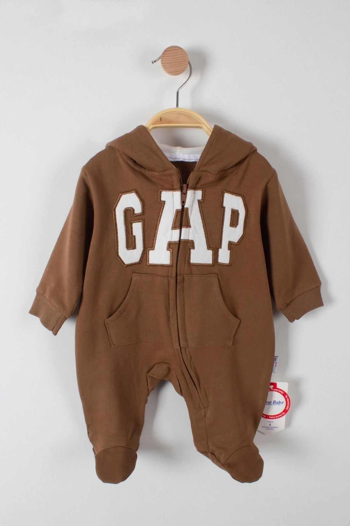 Murat Baby Trendimizbir Gap Nakışlı Ayaklı Kız Bebek Tulum