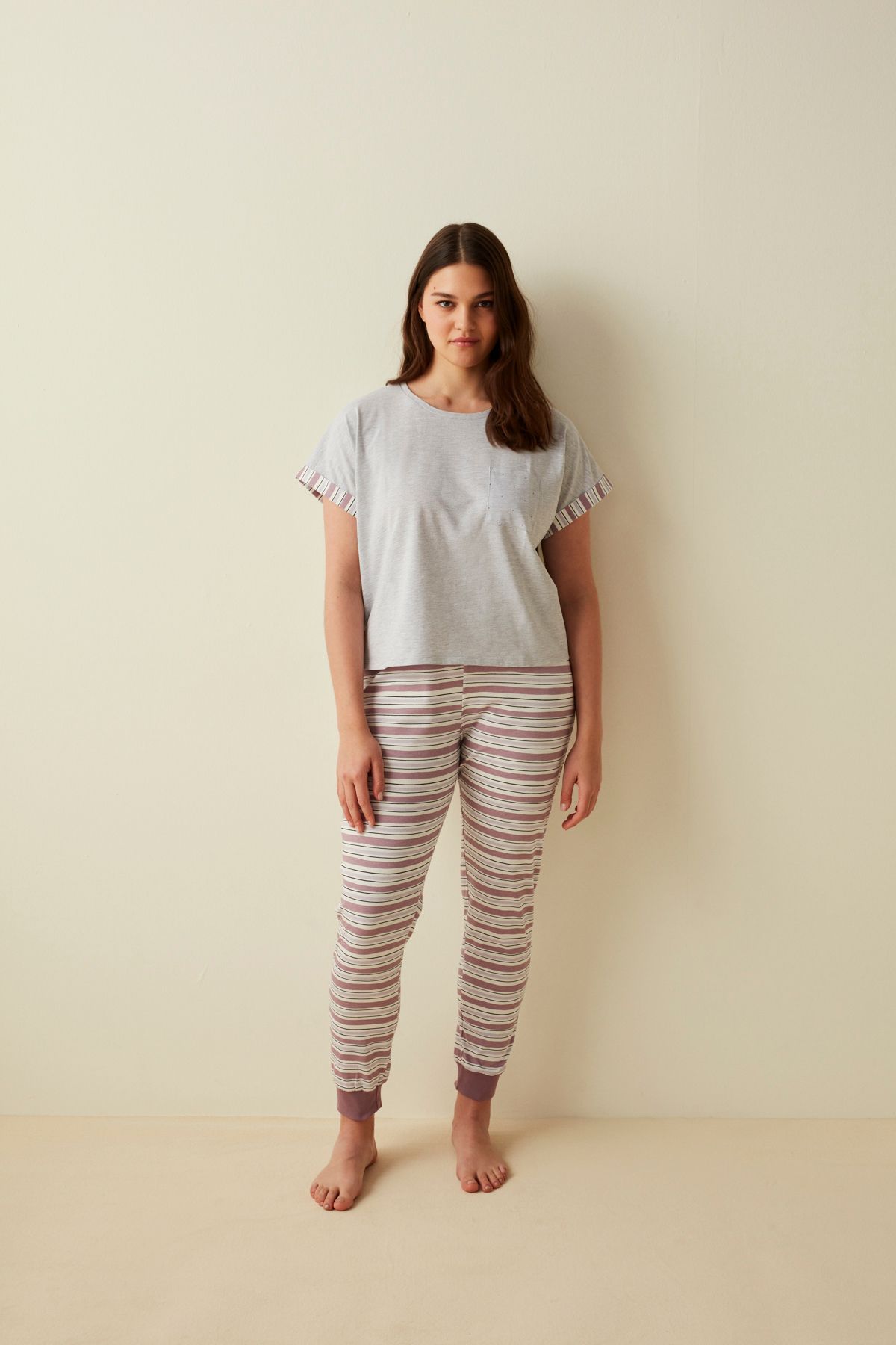 Penti Mix Stripe Details Cuff Pijama Altı