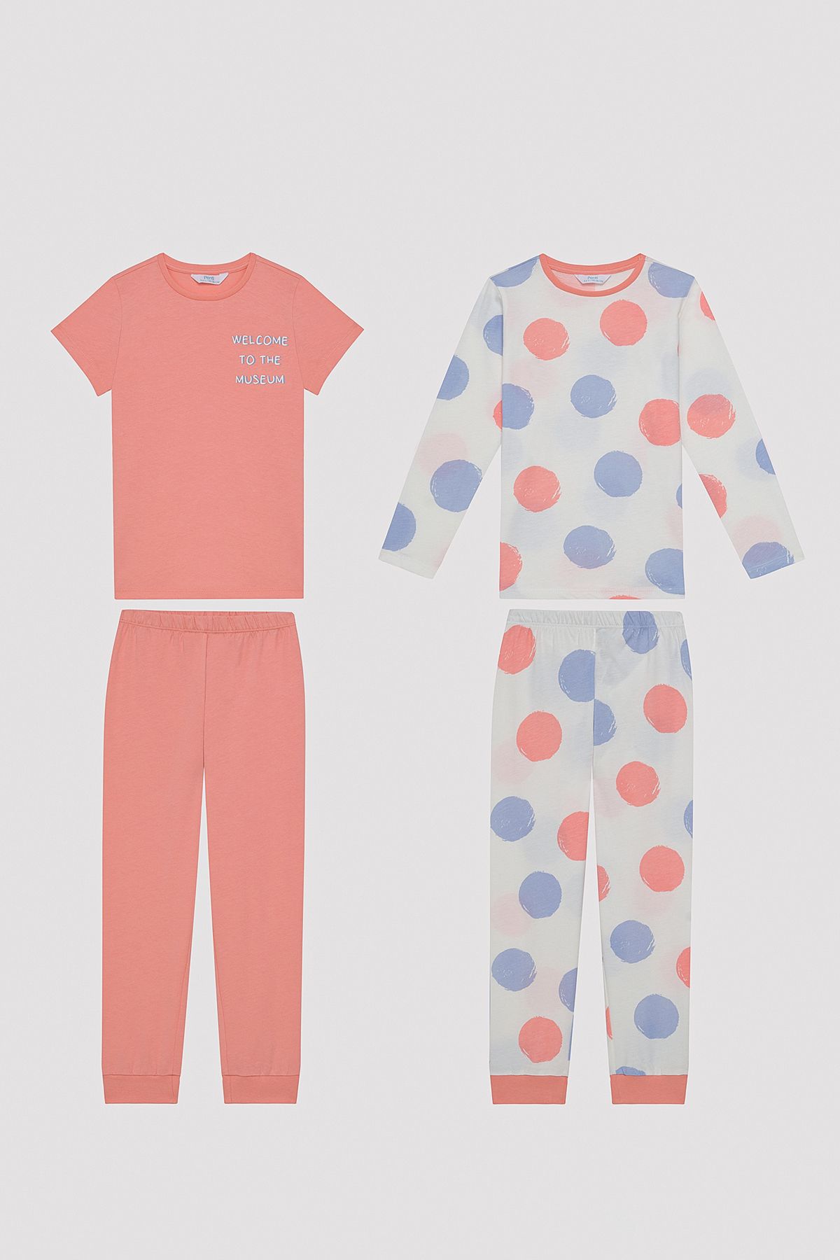 Penti Kız Çocuk Big Dot Çok Renkli 2li Pijama Takımı