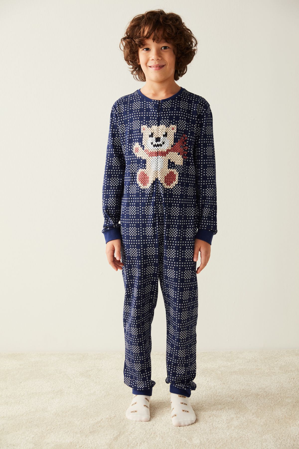 Penti Erkek Çocuk Ayıcık Desenli Tulum Pijama