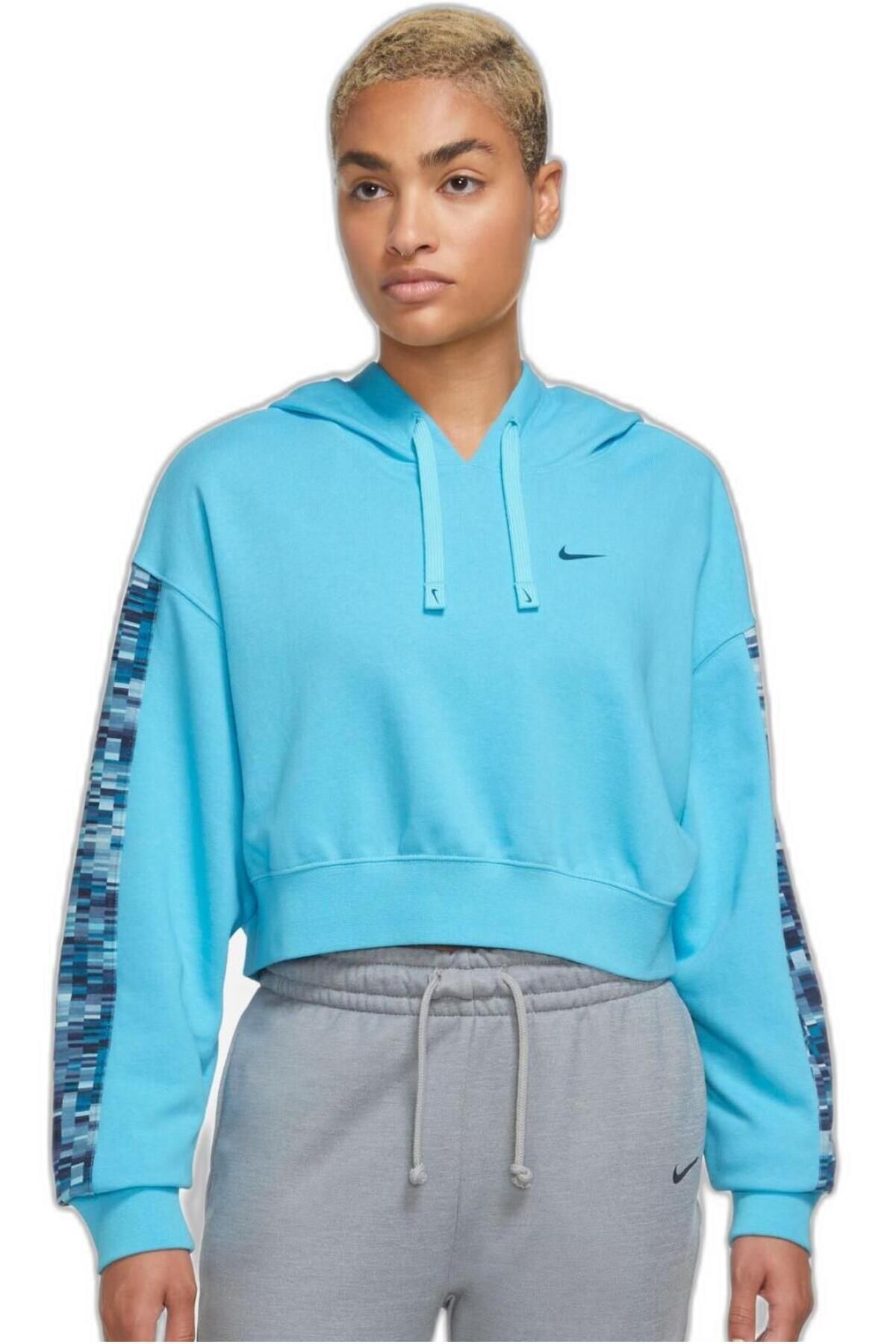 Nike Dri Fit Get Fit Hoodie Pro Oversize Kesim Kadın Spor Sweatshirt