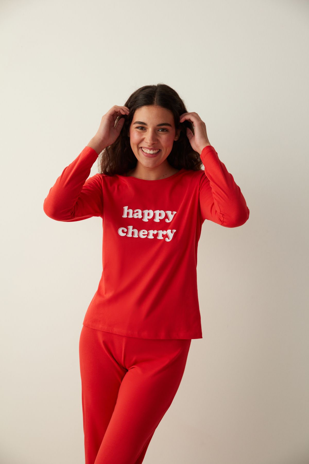 Penti Base Happy Cherry Pantolon Pijama Takımı