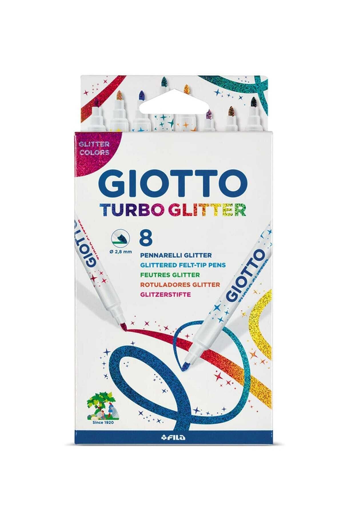 Giotto Gıotto 425800 Turbo Glıtter 8 Renk Keçeli Kalem