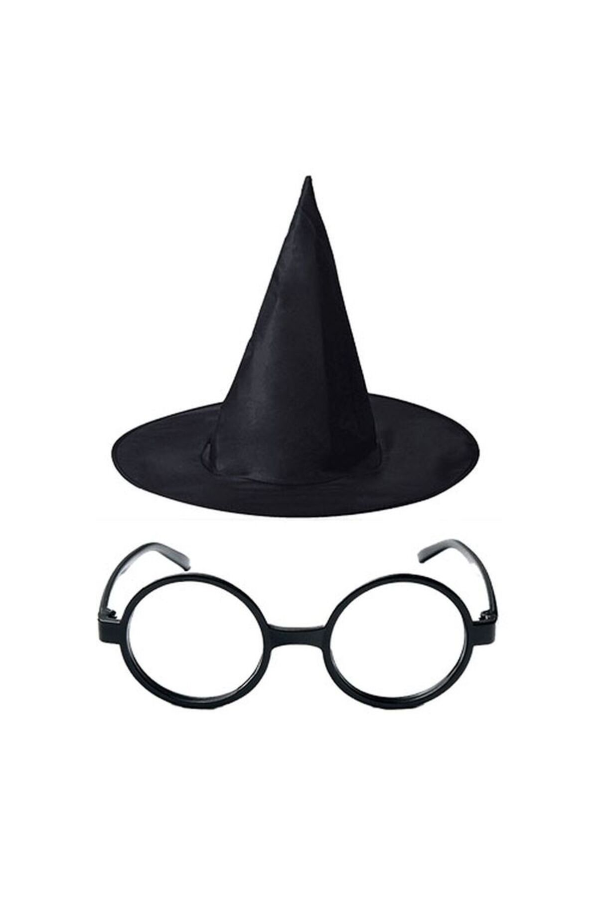Rose La Belles Harry Potter Büyücü Şapkası ve Harry Potter Büyücü Gözlüğü Siyah Renk