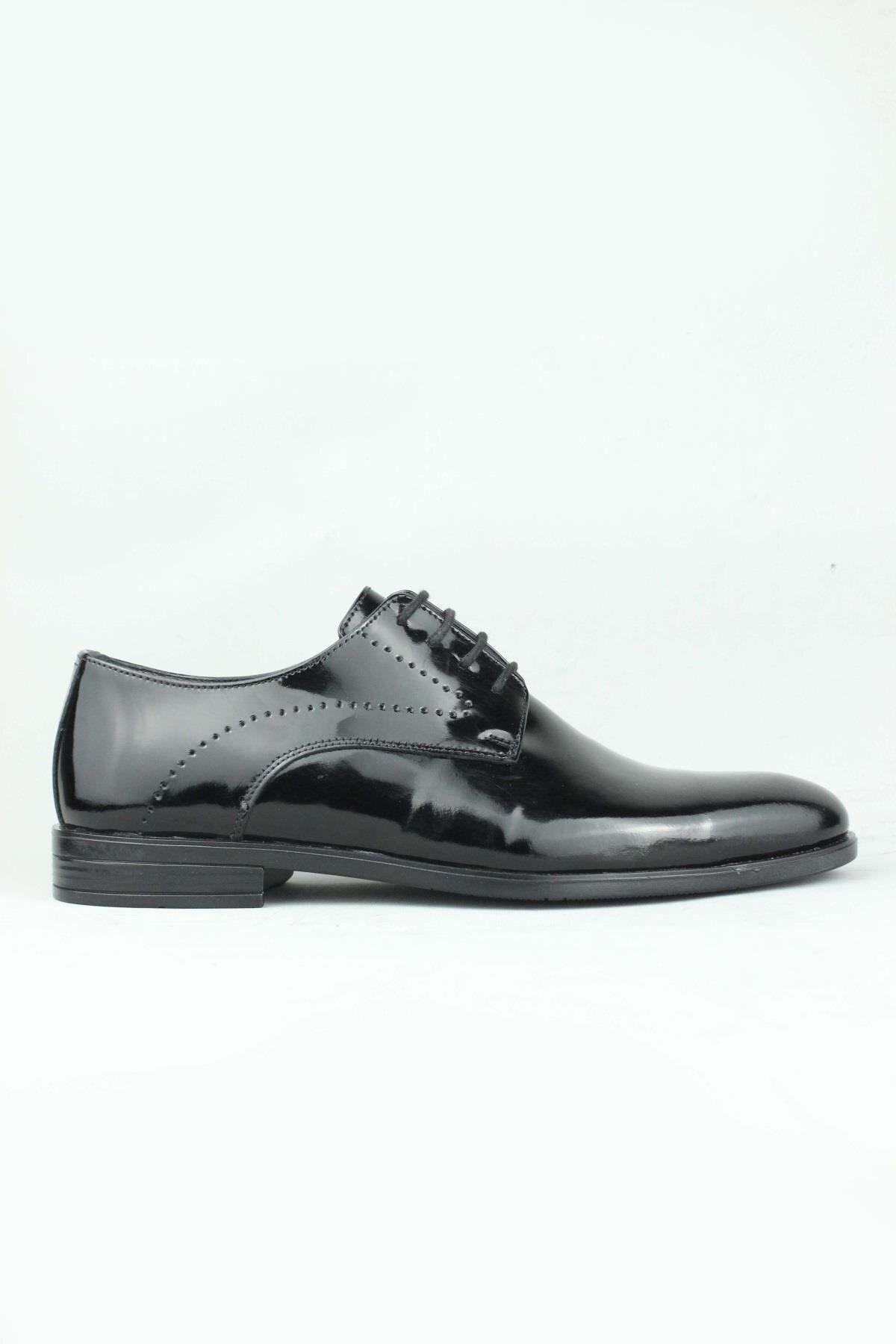 PUNTO 401080 Rugan Deri Bağcıklı Klasik Ayakkabı Erkek
