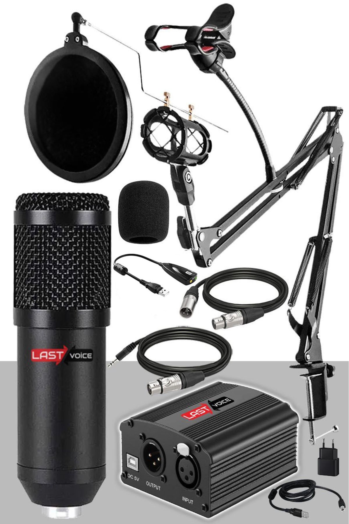 Lastvoice Home Paket Bm800 Mikrofon Set-01 Stand Phantom Power