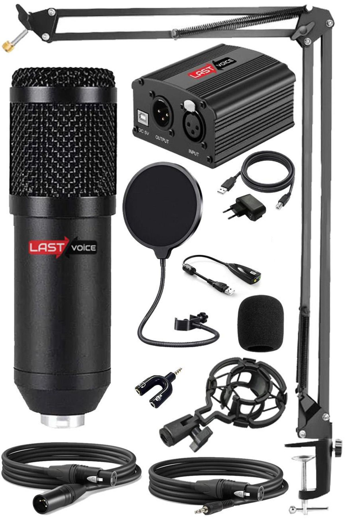 Lastvoice Bm800yp Youtuber Mikrofon Phantom Stand Filtre 7.1 Seti