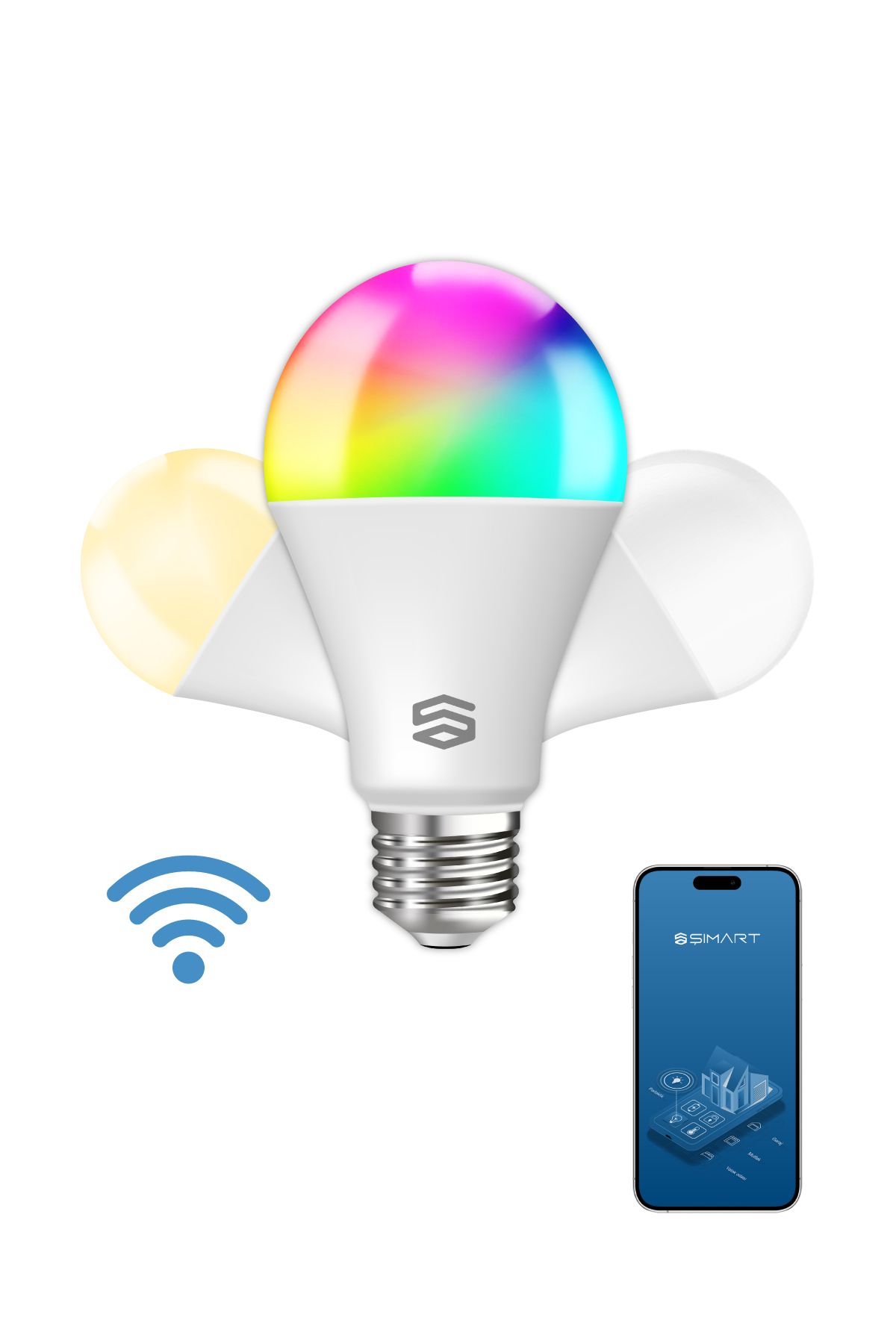 Şımart Teknoloji Şımart Wi-fi Akıllı Rgb Led Ampul Gün Işığı/beyaz - Akıllı Lamba
