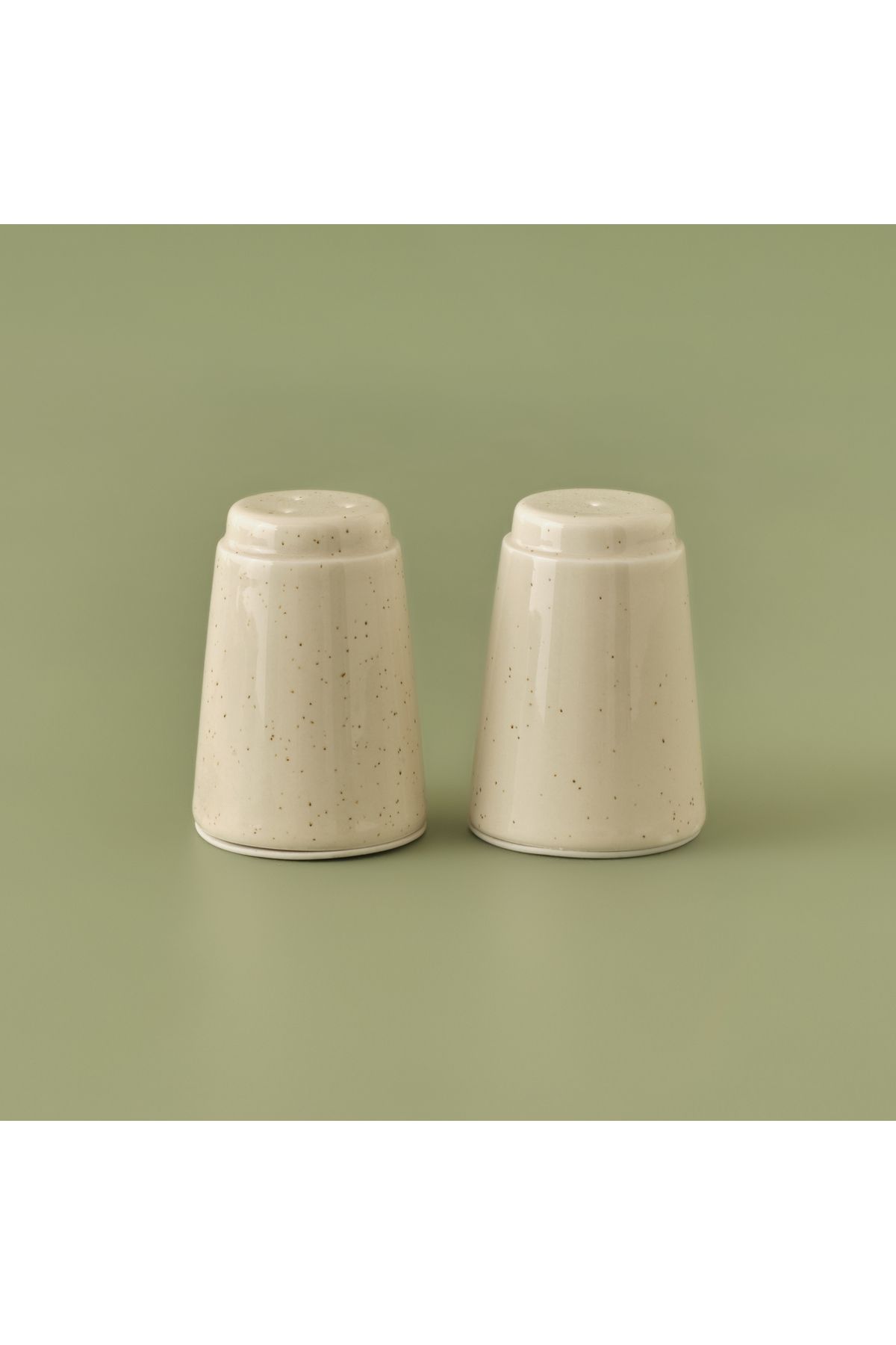 Bella Maison Sand Porselen Tuzluk-Biberlik Krem (7 cm)