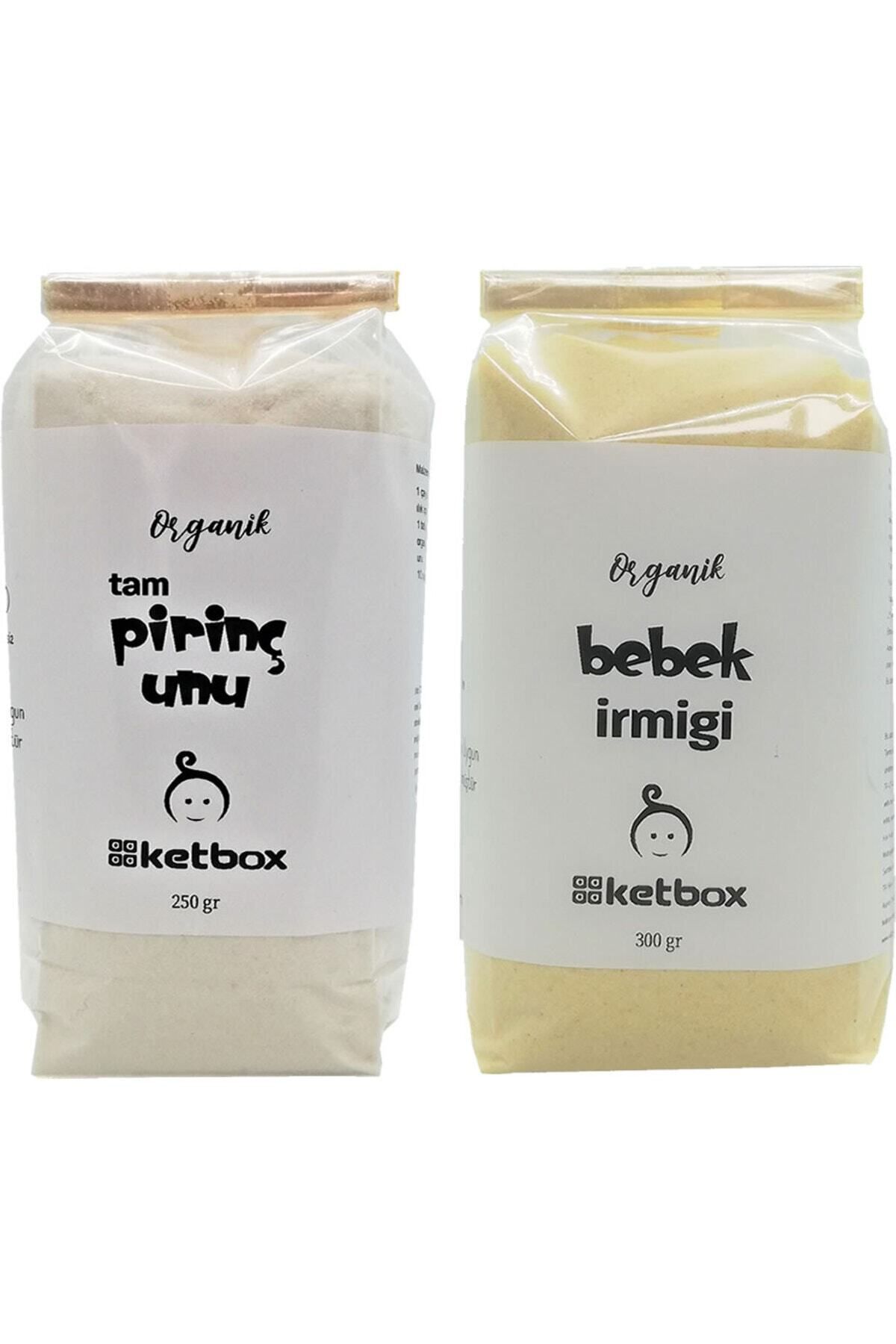 ketbox Organik Sertifikalı Bebek Irmiği Ve Tam Pirinç Unu Ek Gıda Seti + 6 Ay