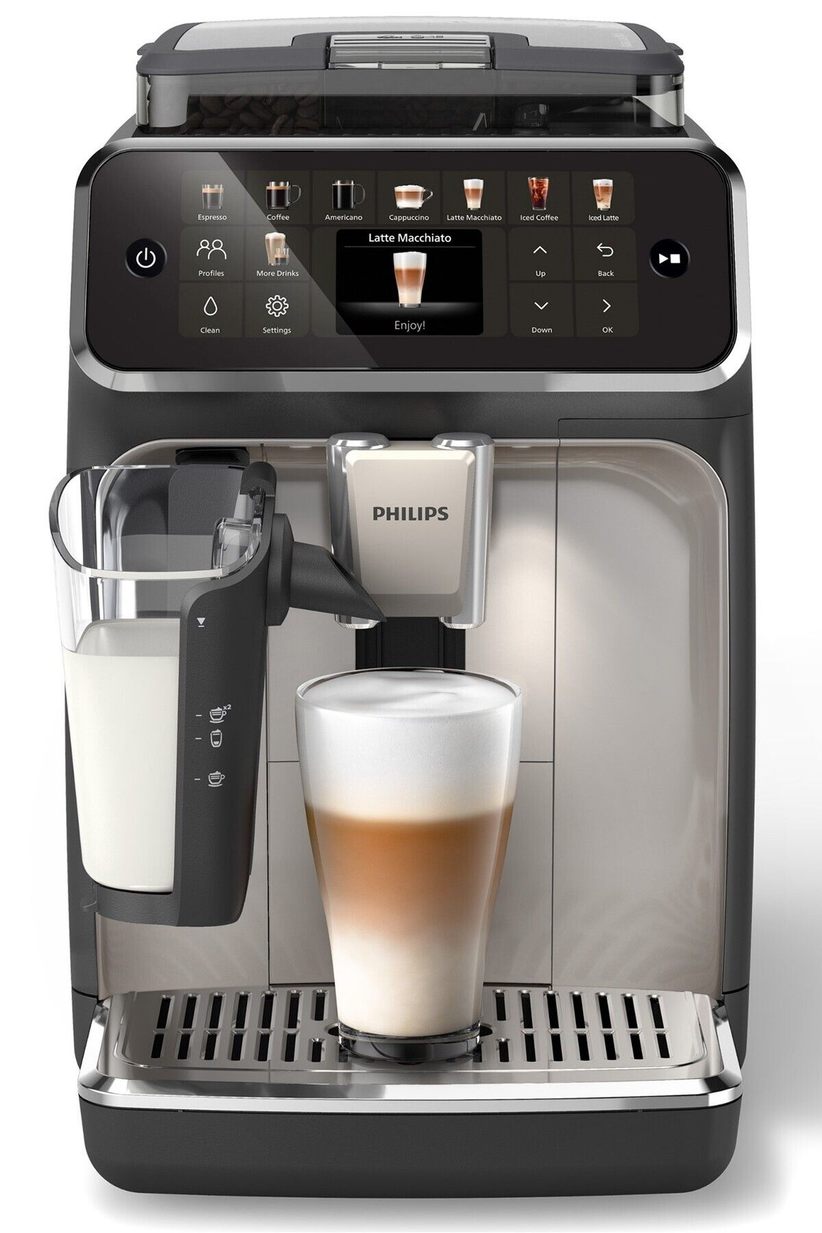Philips LatteGo Tam Otomatik Espresso Makinesi, 20 Sıcak ve Soğuk İçecek, Silent Brew, EP5547/90