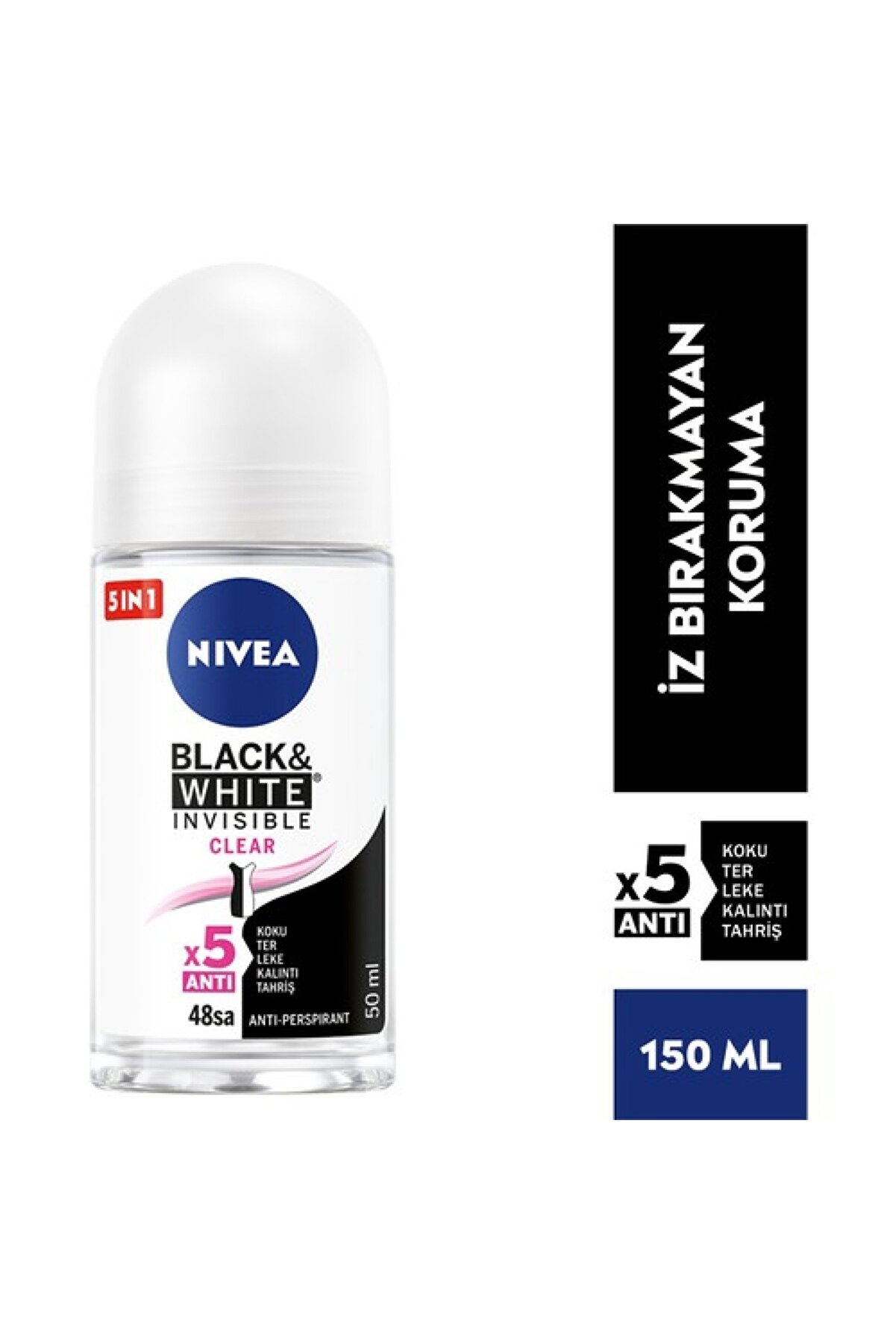 NIVEA Kadın Roll-on Invisible B&w Clear 50 ml