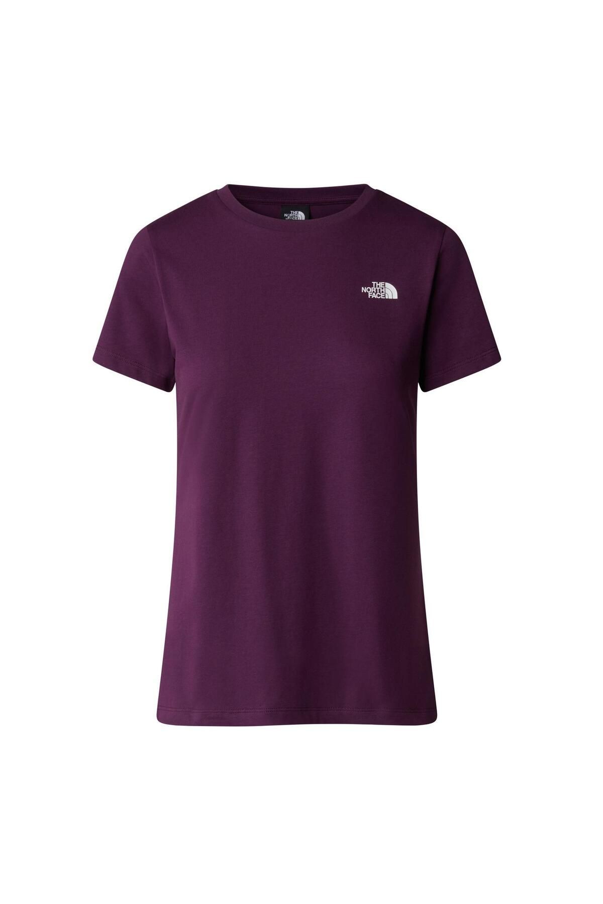 The North Face W S/S SIMPLE DOME SLIM TEE  T-Shirt NF0A87NHV6V1 Siyah-Mor-L