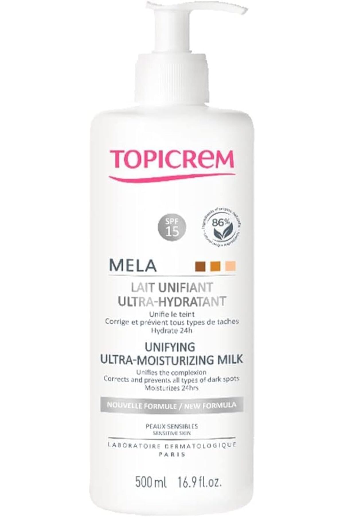Topicrem Mela Lightening Ultra-moisturizing Milk 500 ml