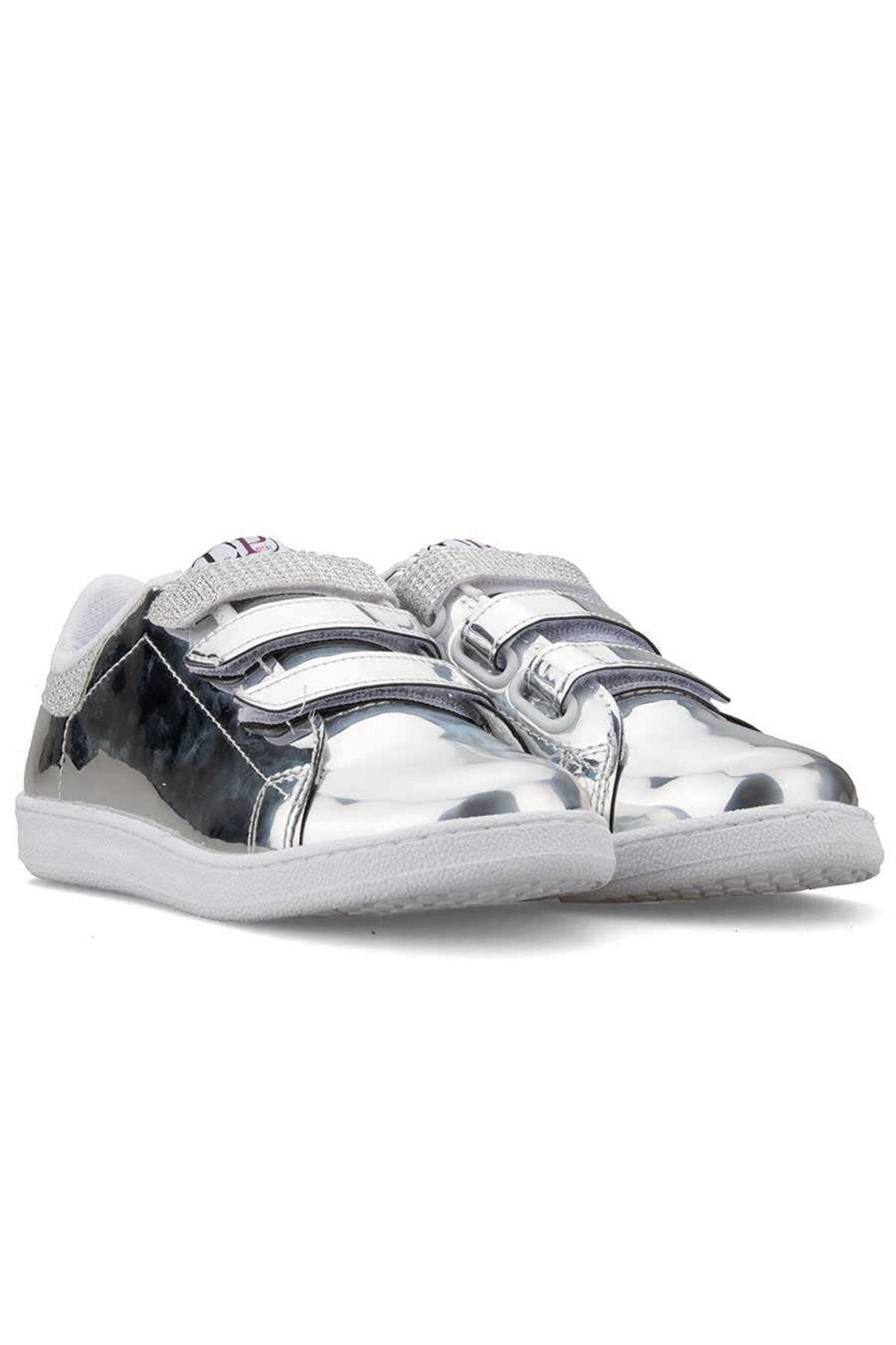Le Petite kız çocuk günlük kullanım yeni sezon gümüş renk lepetit flet ayakkabı