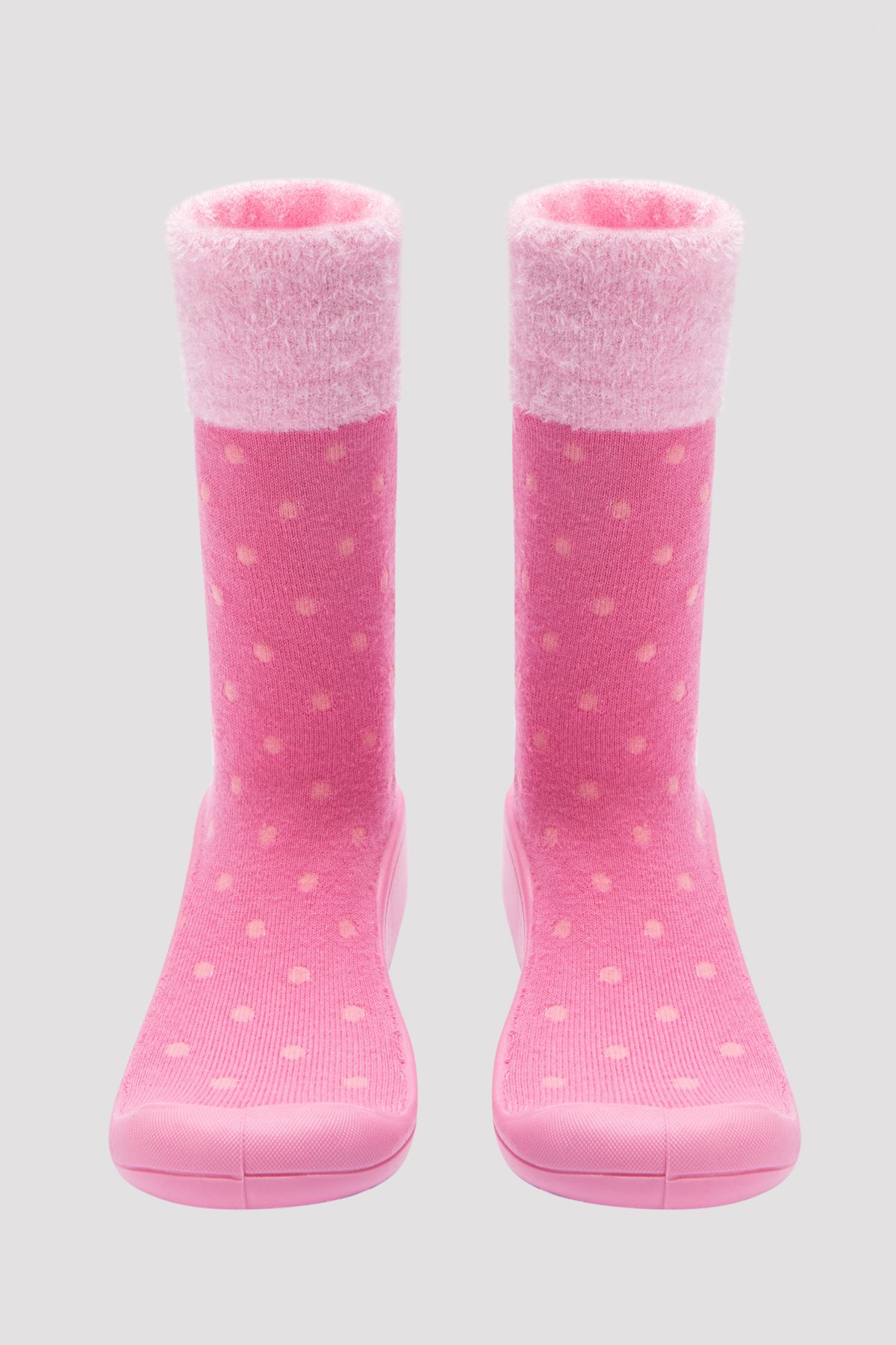 Penti Pembe Kız Çocuk Puantiyeli Soket Çorap