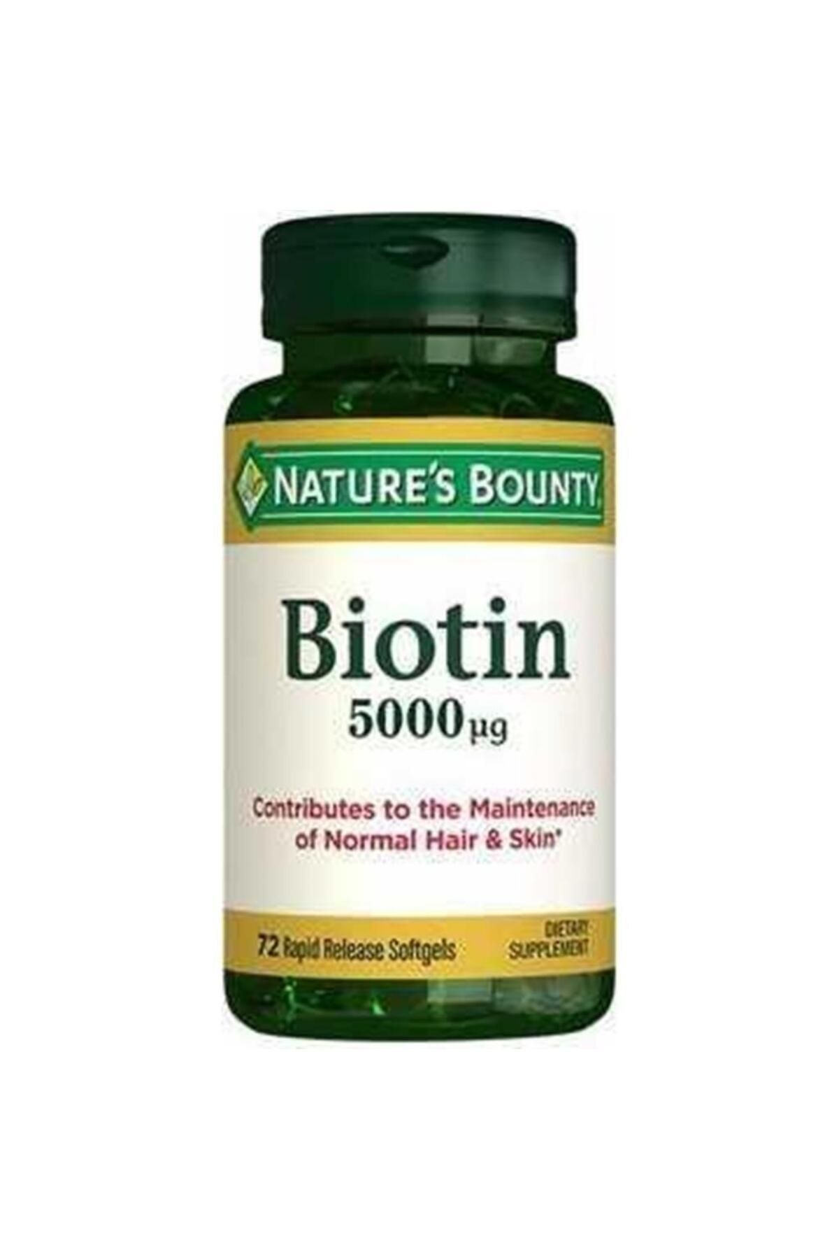 Natures Bounty Biotin 5000 Mcg 72 Kapsül 86994949490101