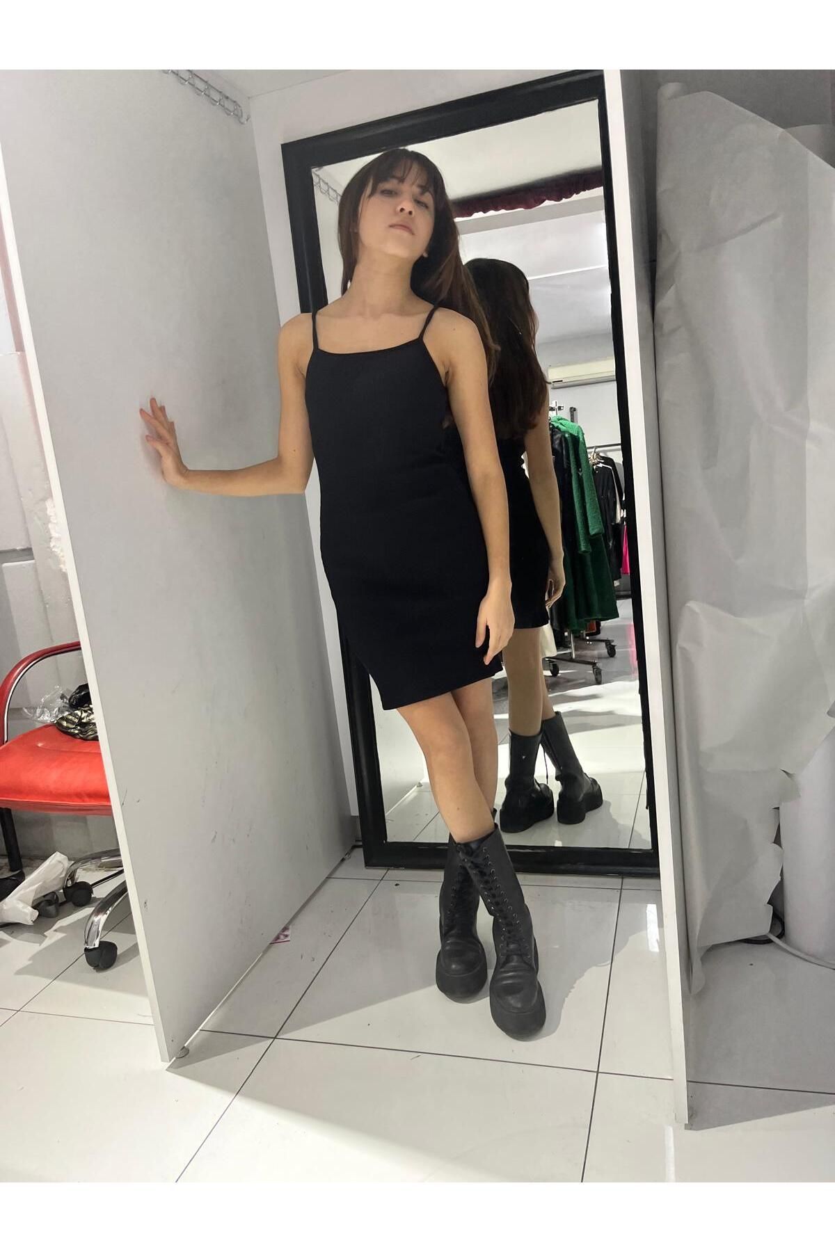 CNG MODA Askılı Mini Elbise