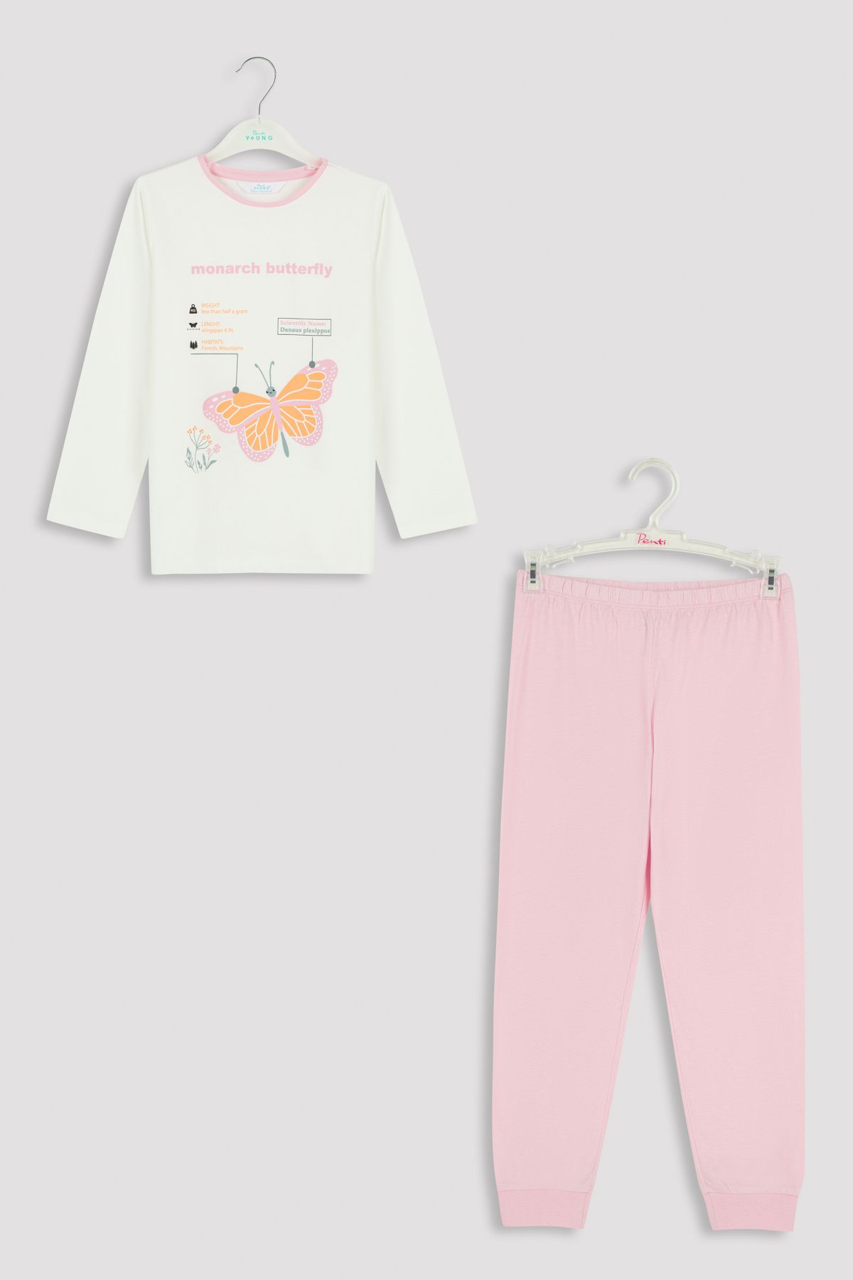 Penti Çok Renkli Girls Monarch Butterfly Pijama Takımı